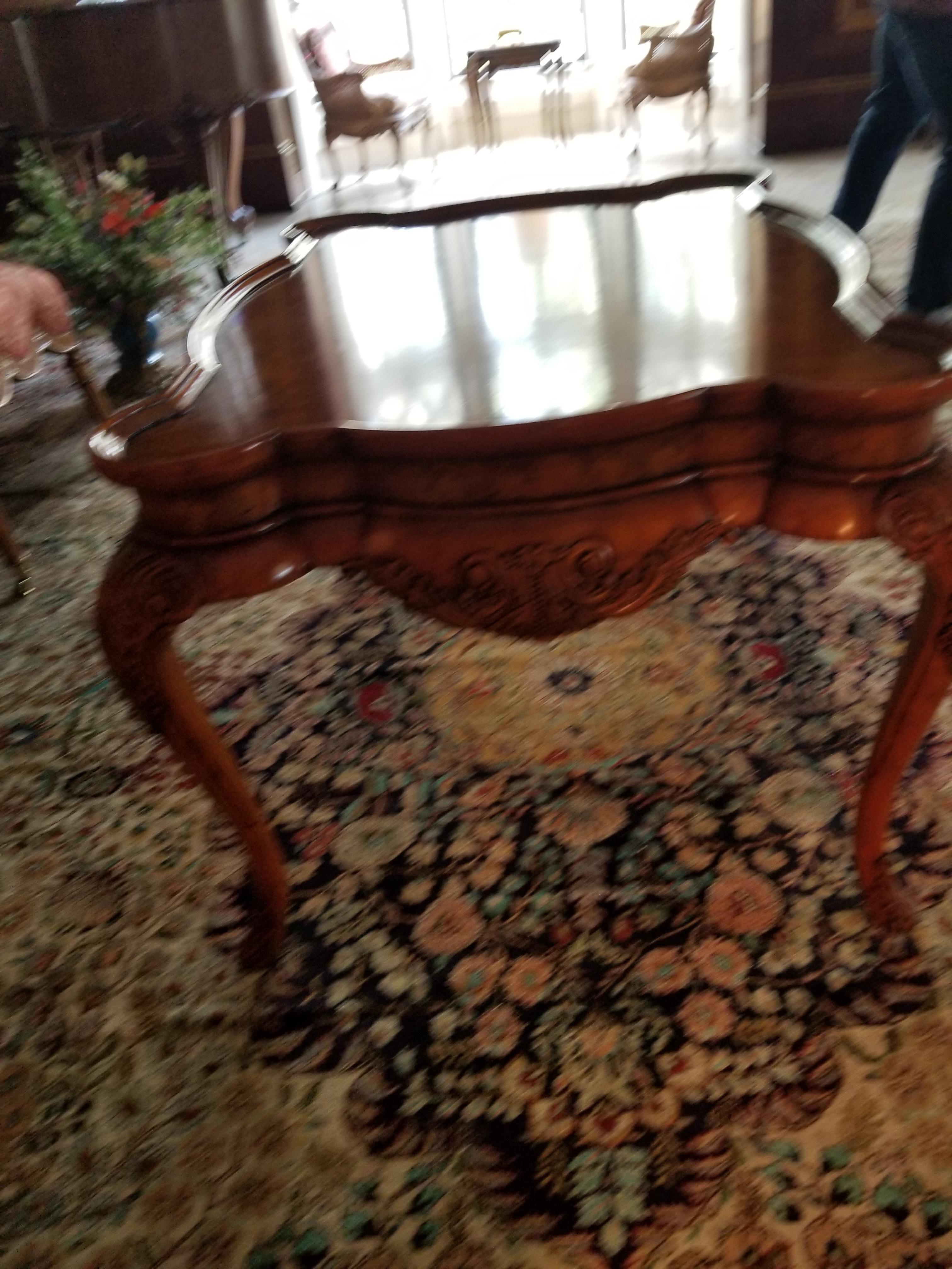 Philippine Walnut Coffee Table with a Scalloped Top, 20th Century