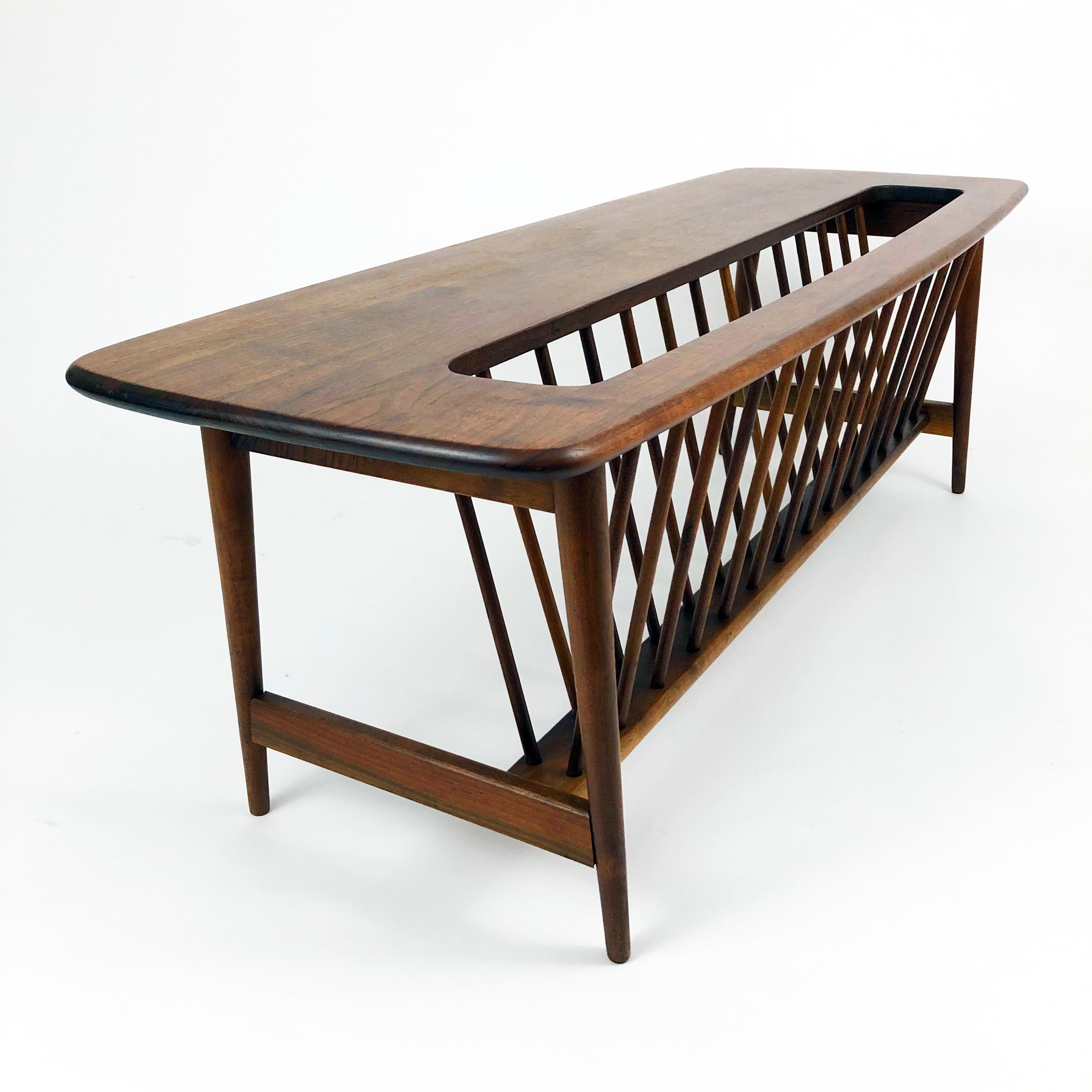 coffee table with magazine rack