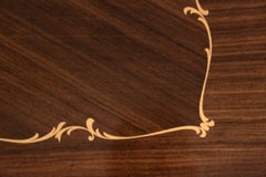 Walnut Coffee Table with Marquetry Inlay