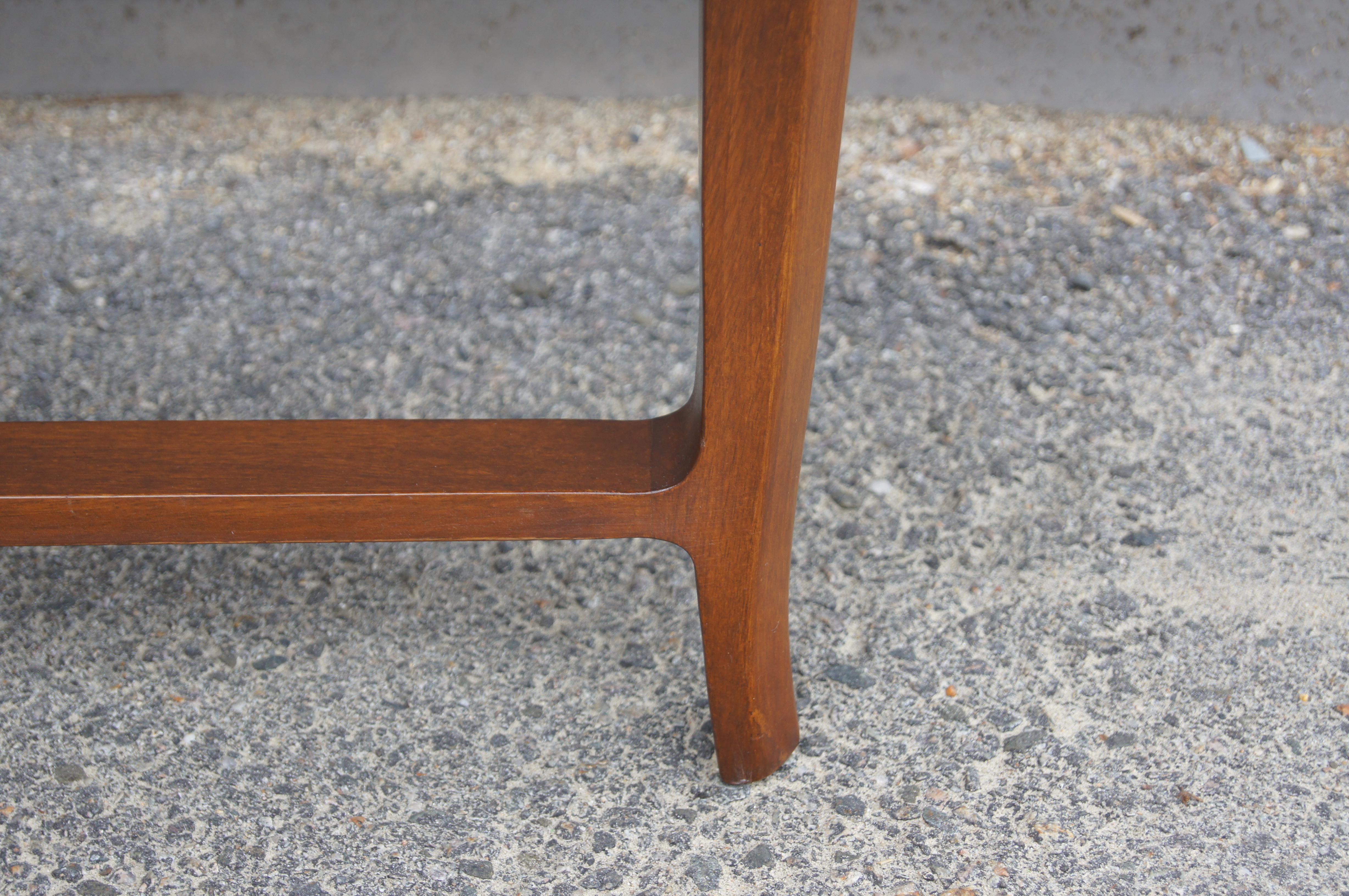 Walnut Coffee Table with Natzler Tiles, Model 5632N by Edward Wormley for Dunbar In Good Condition In Dorchester, MA