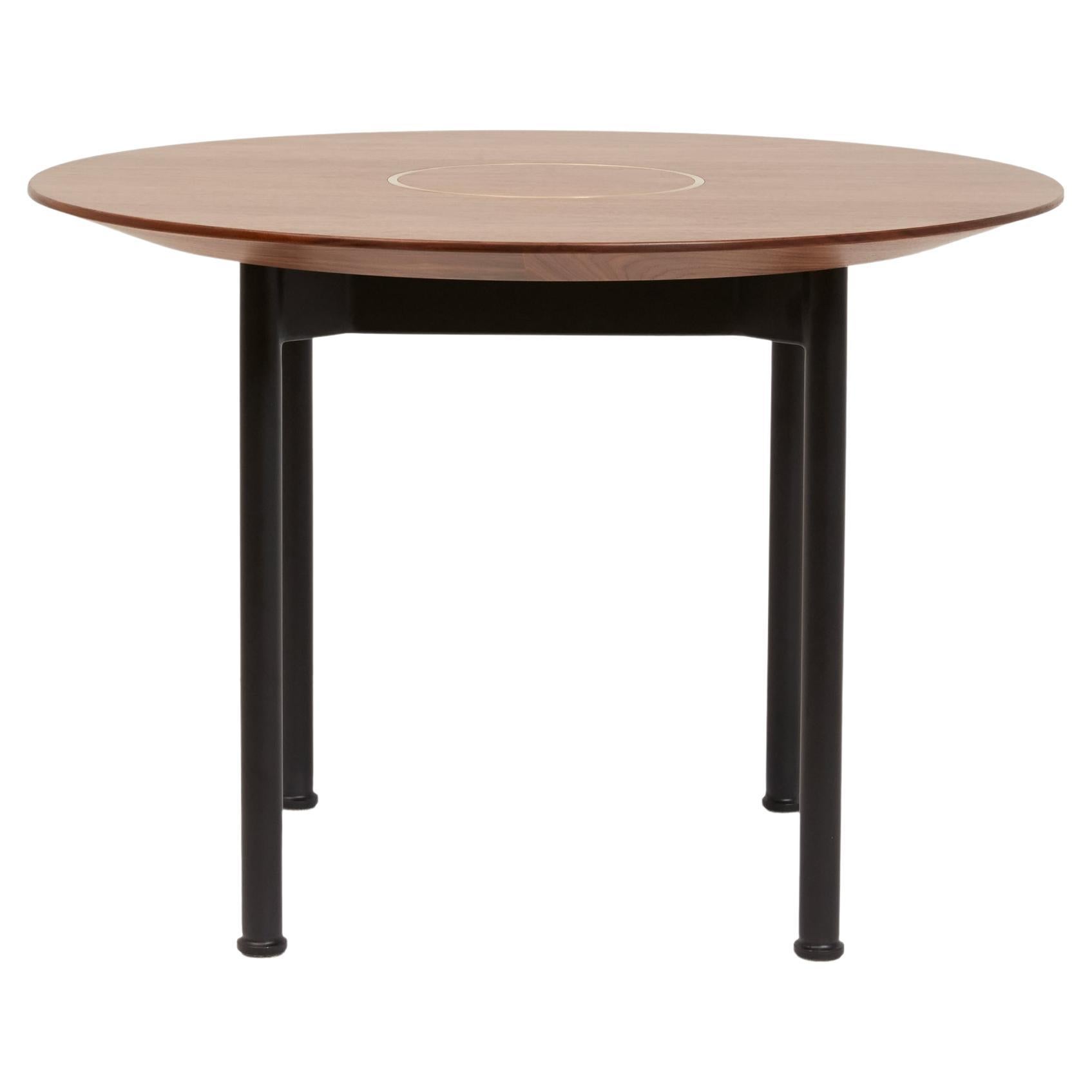 Walnut Coffee Table with Steel Legs, Crawford C650