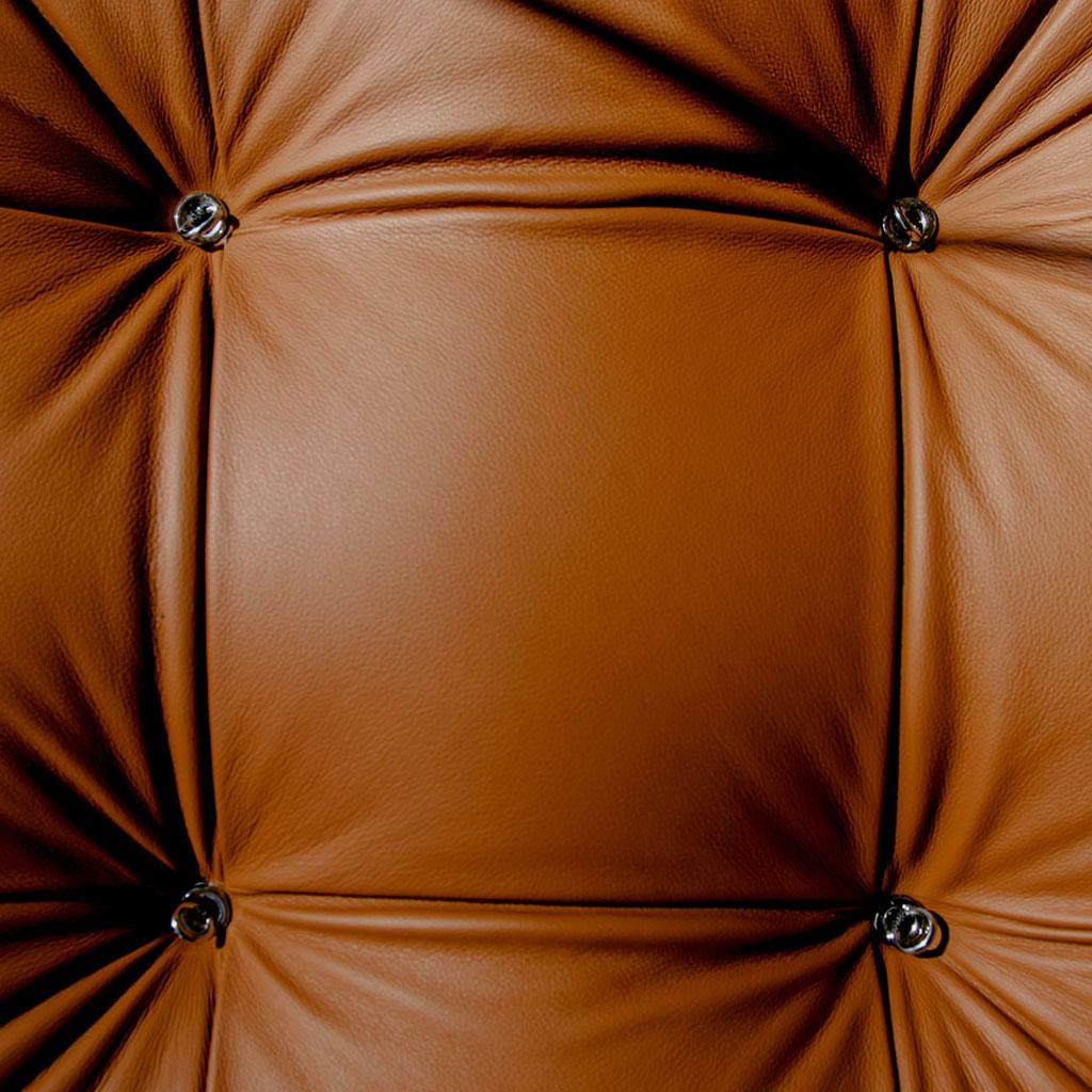 Modern Walnut Colored Rectangular Leather Camaleonda Ottoman, B&B Italia