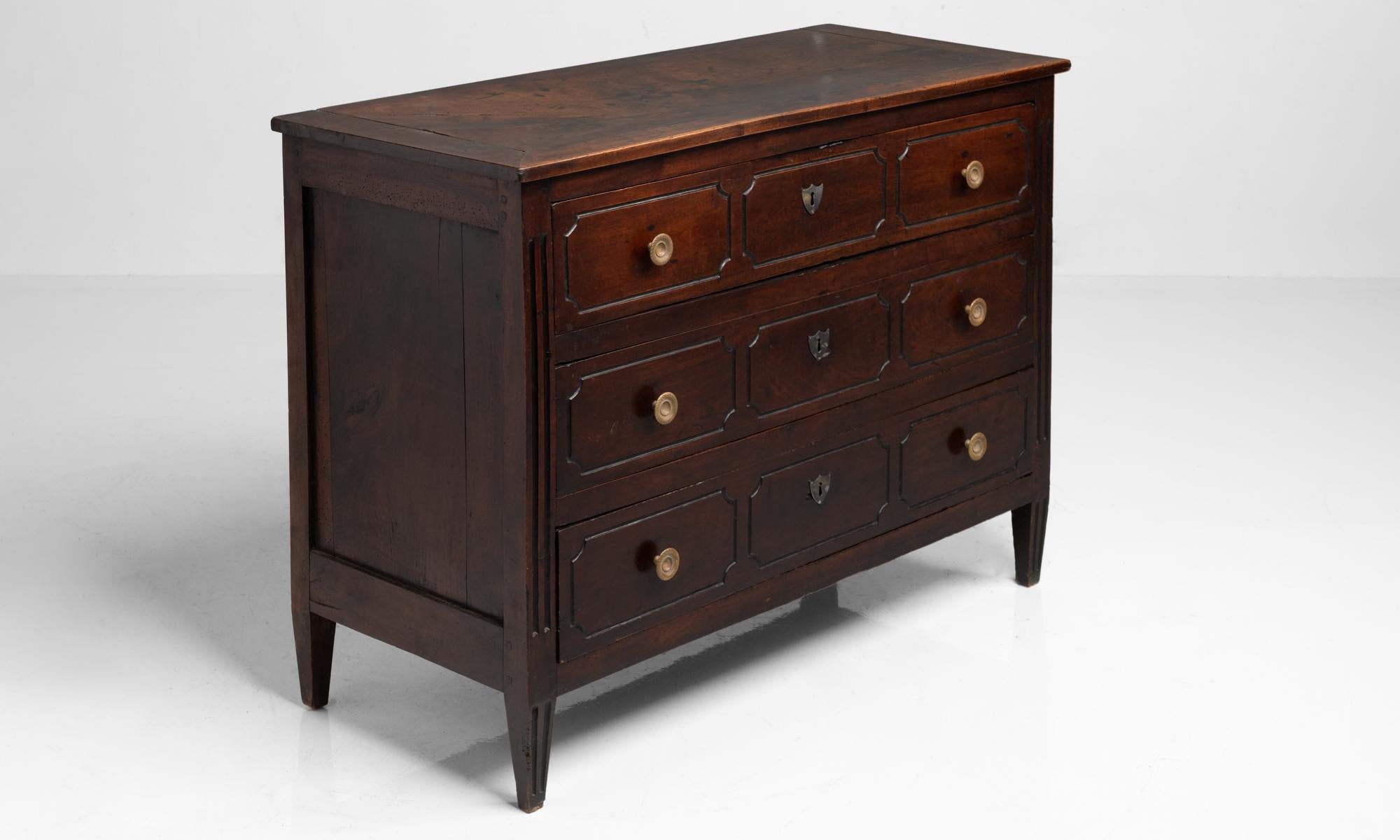 French Walnut Commode, France, 18th Century