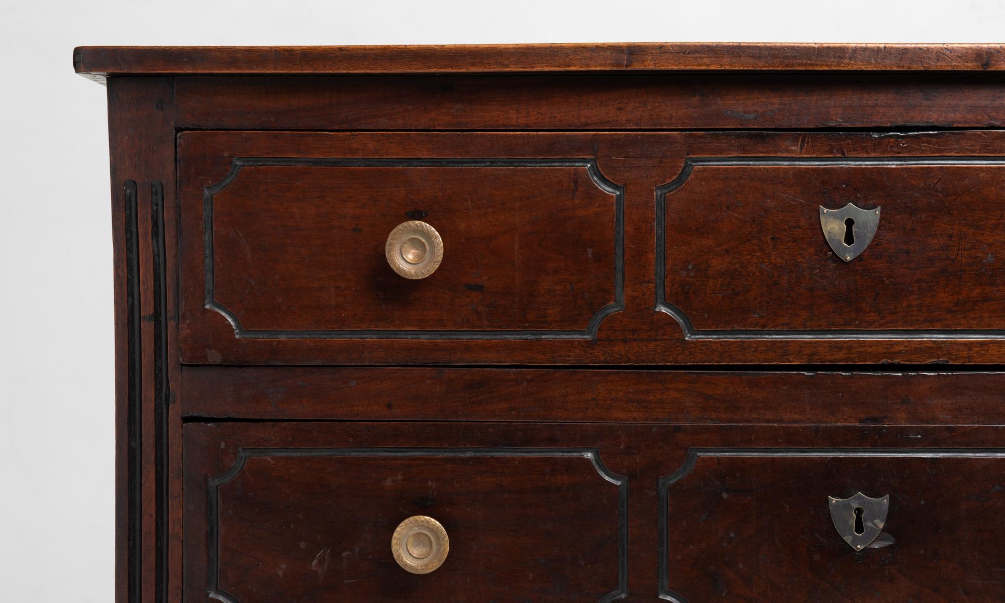 Hand-Crafted Walnut Commode, France, 18th Century