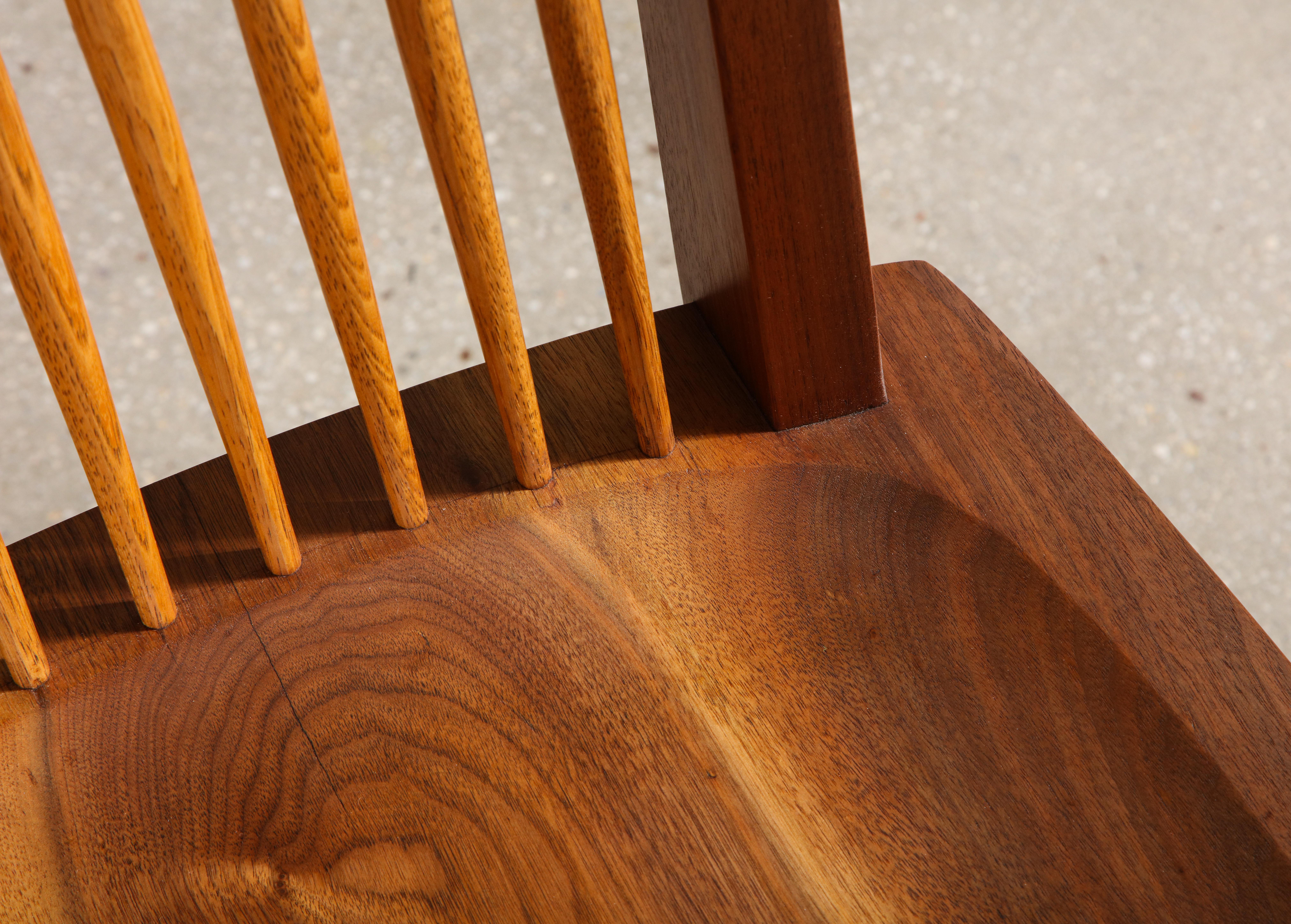American Craftsman Walnut Conoid Chair, by George Nakashima