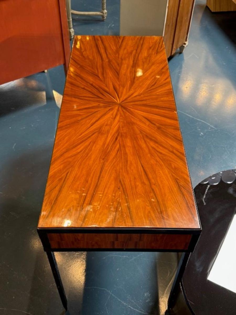 Contemporary Walnut Console after Jean-Michel Frank For Sale