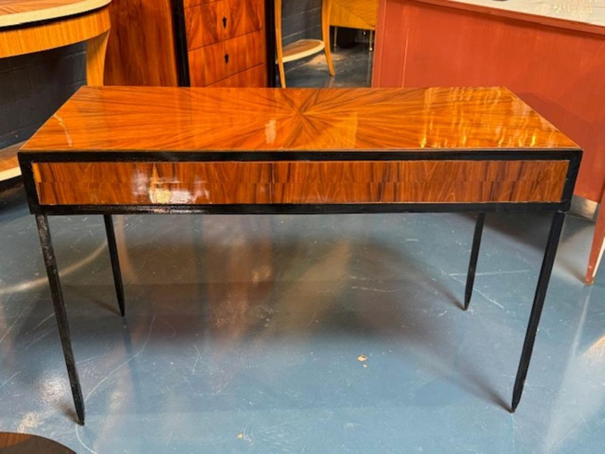 Walnut Console after Jean-Michel Frank For Sale 1