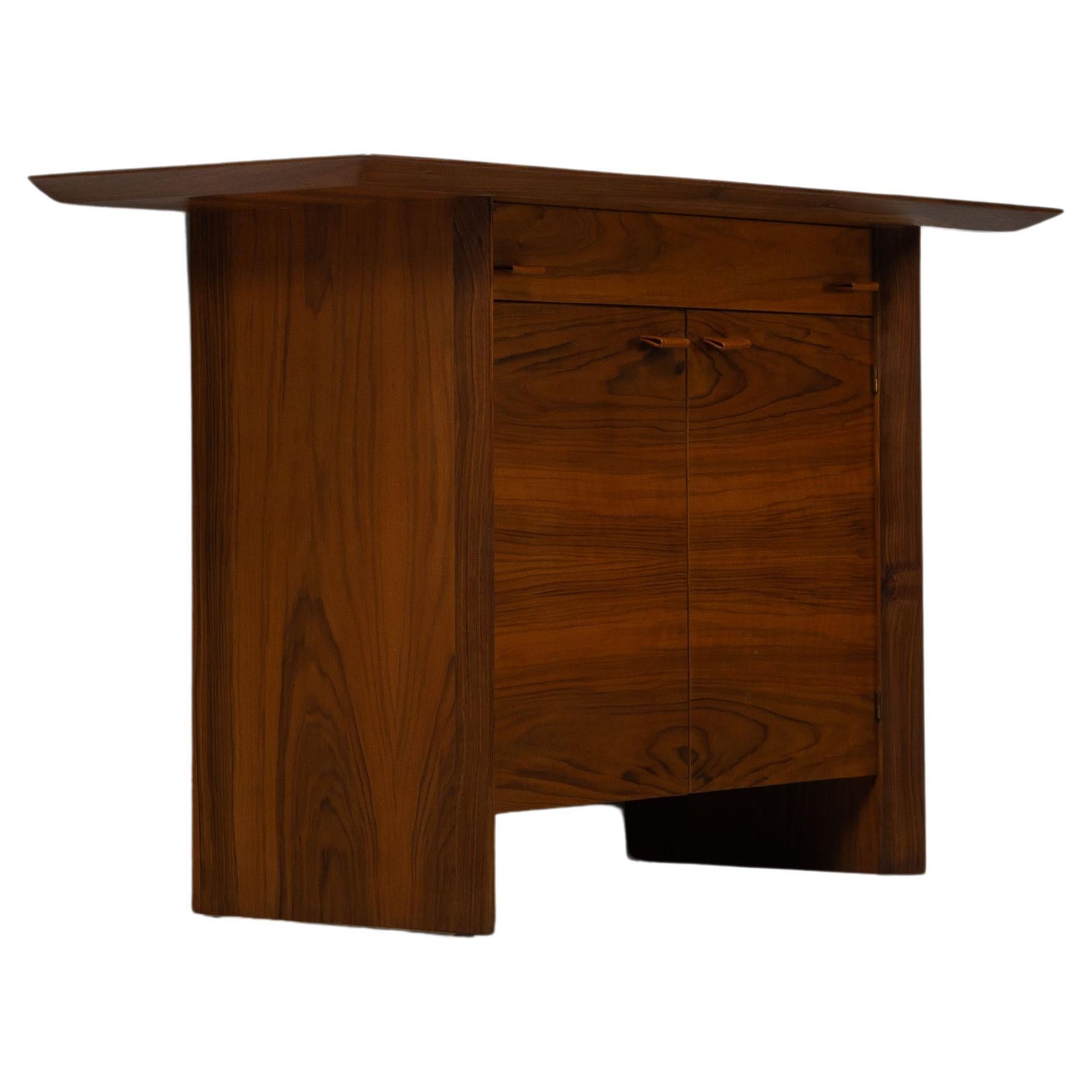 Konsolenschrank aus Nussbaumholz in Frankreich 1960er Jahre