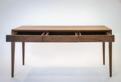 Walnut Console Table Continuous Grain Drawer Fronts