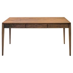 Walnut Console Table Continuous Grain Drawer Fronts  