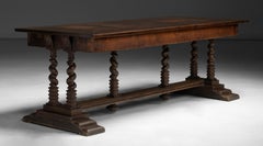 Walnut Console Table, France 1880