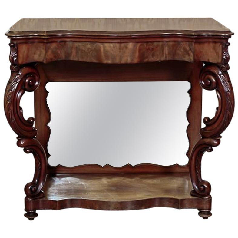 Walnut Console Table from the Mid-19th Century