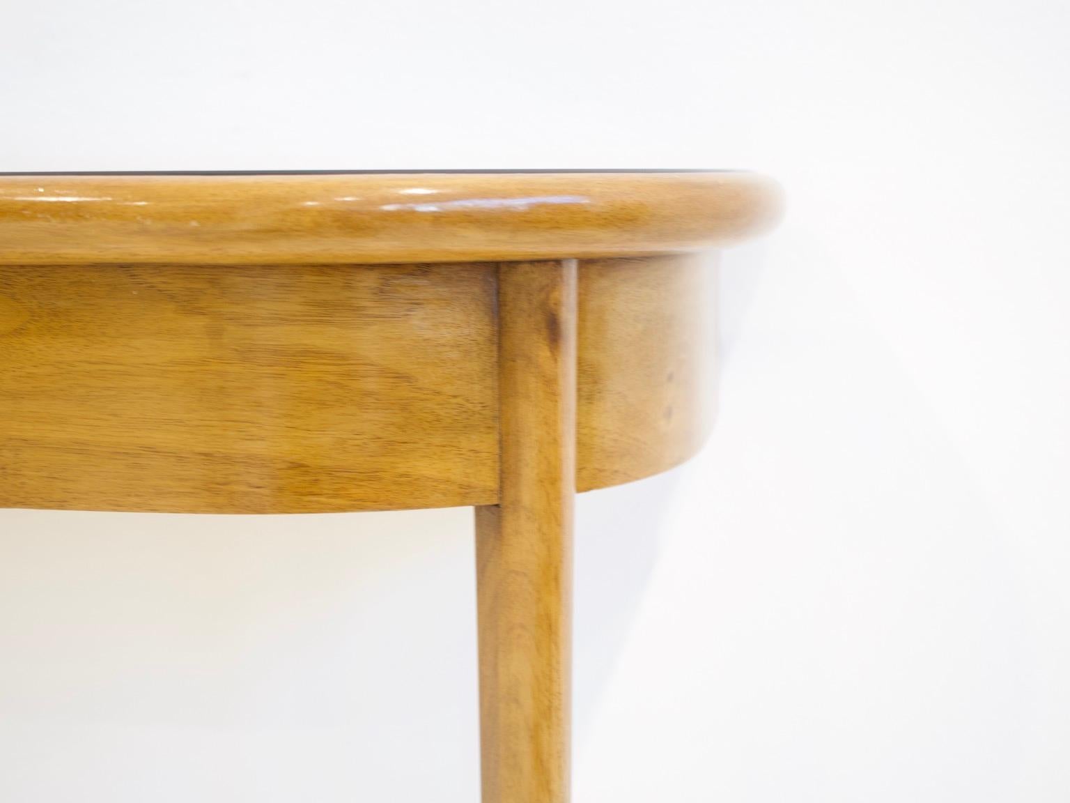Walnut Console Table with Glass Top by Carlo Enrico Rava 3