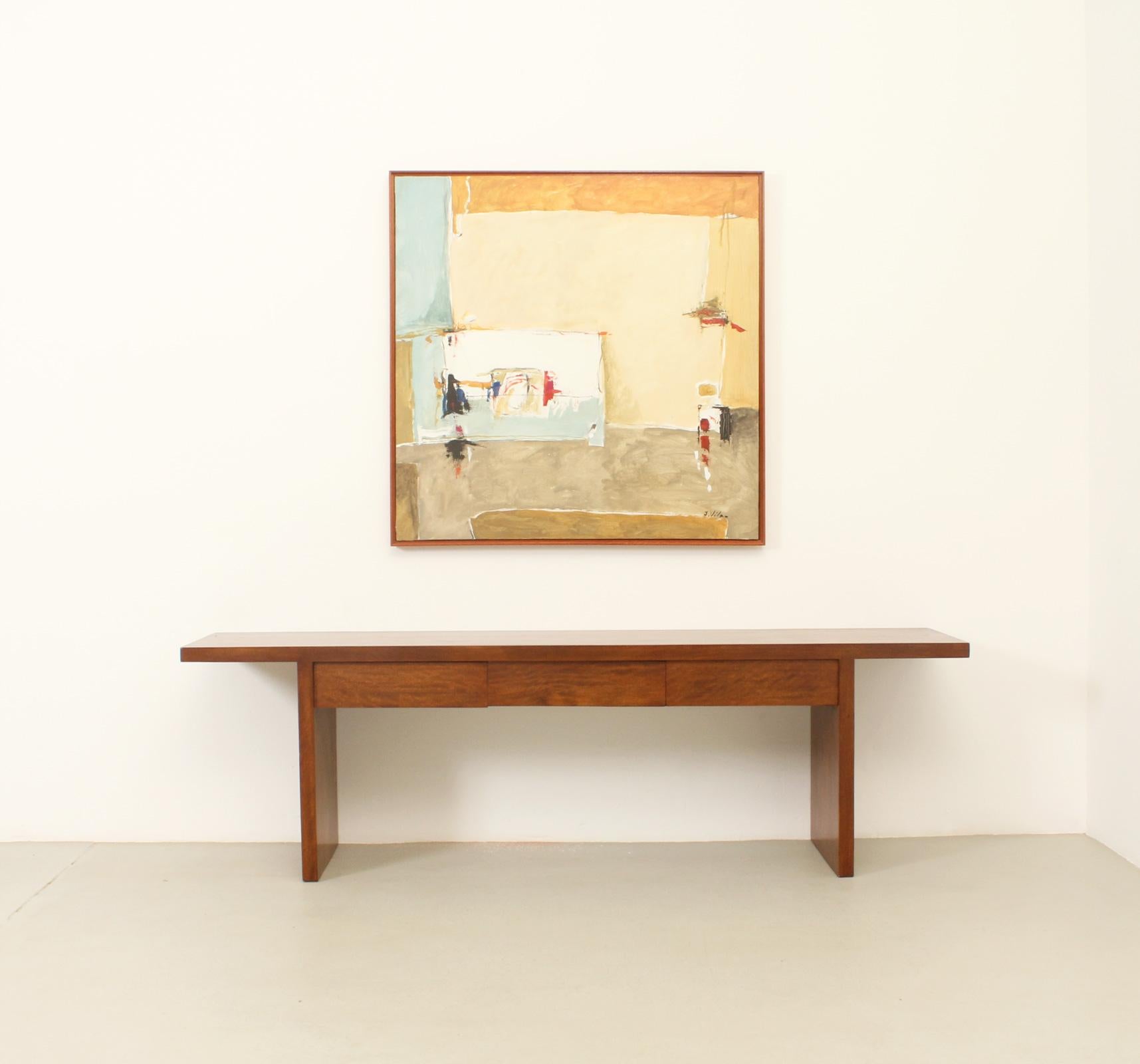 Console in noce con tre cassetti di Jordi Vilanova, Spagna in vendita 6