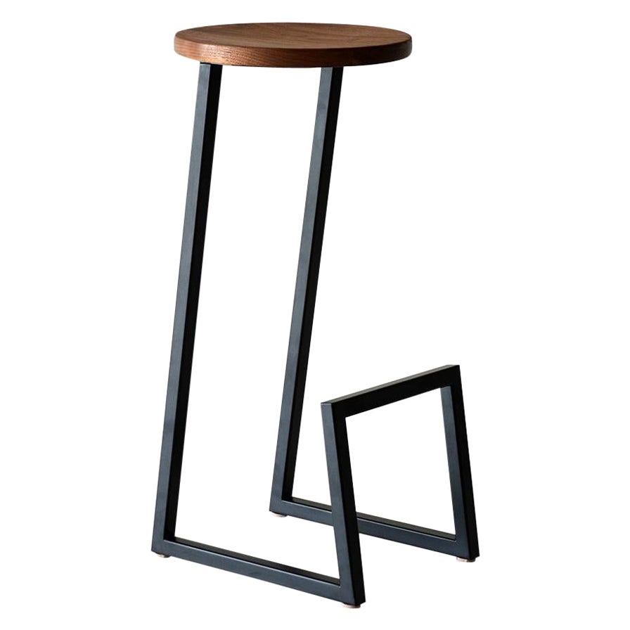 Walnut Corktown Counter Stool by Hollis & Morris