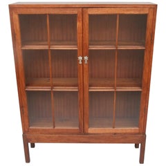 Antique Walnut Cotswold School Display Cabinet