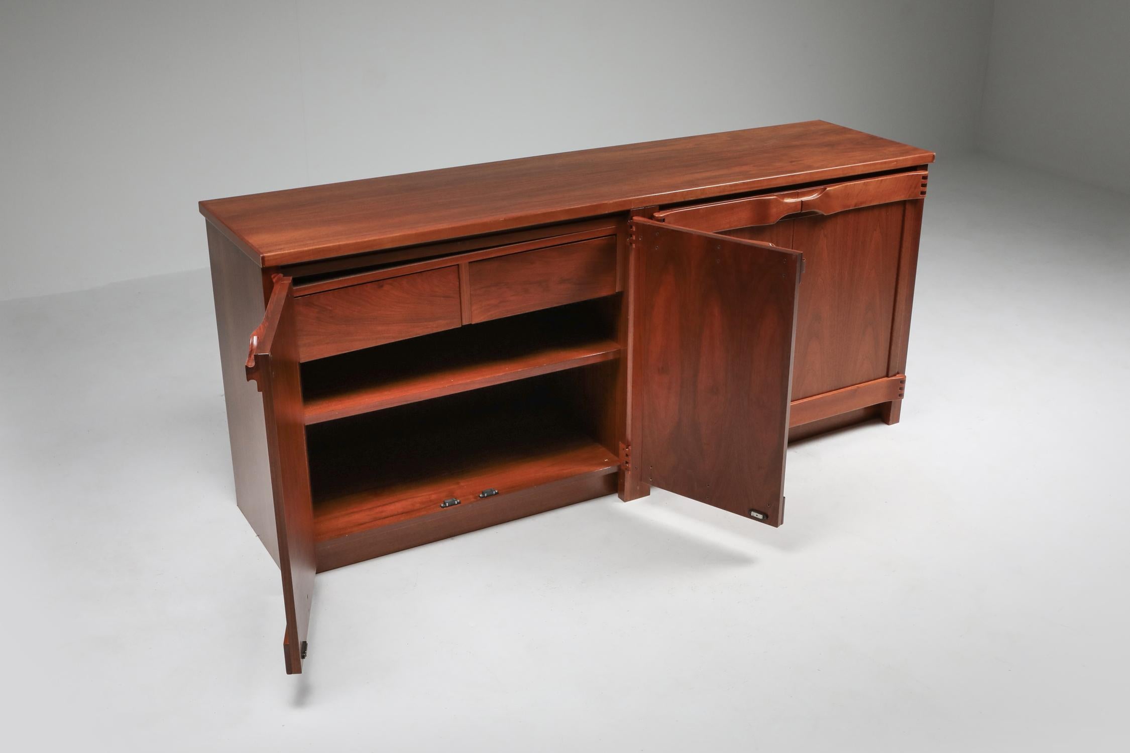 Mid-Century Modern Walnut Credenza by Franz Xaver Sproll, 1960s