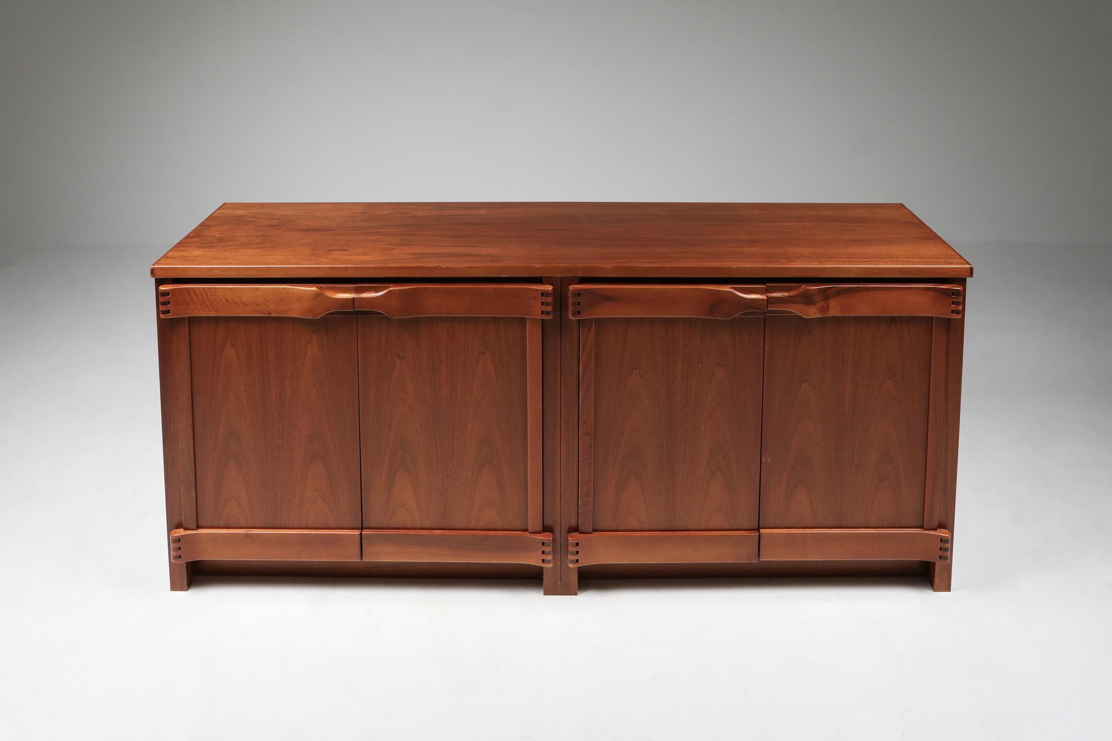 Walnut Credenza by Franz Xaver Sproll, 1960s In Good Condition For Sale In Antwerp, BE