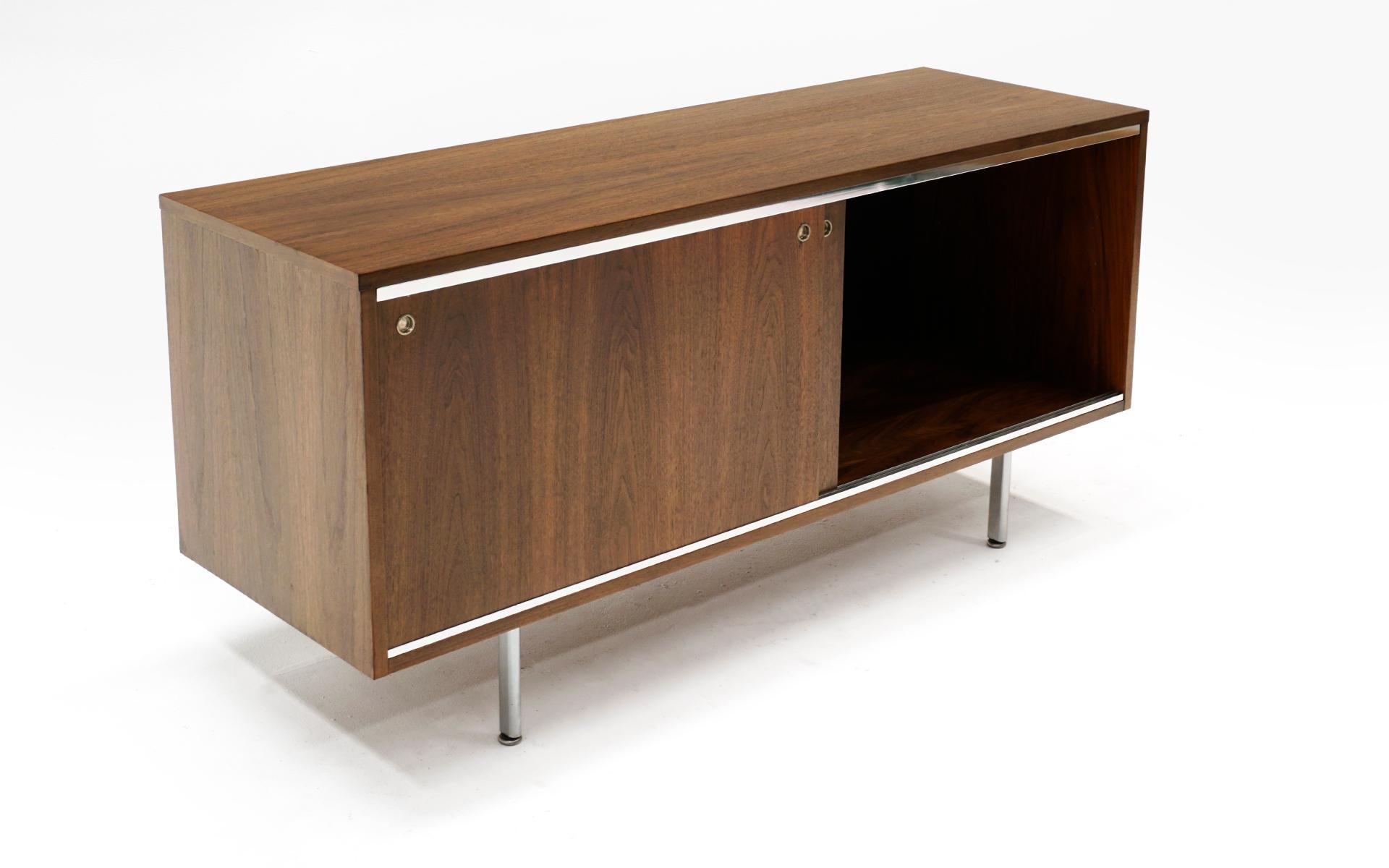 American Walnut Credenza by George Nelson for Herman Miller, Restored