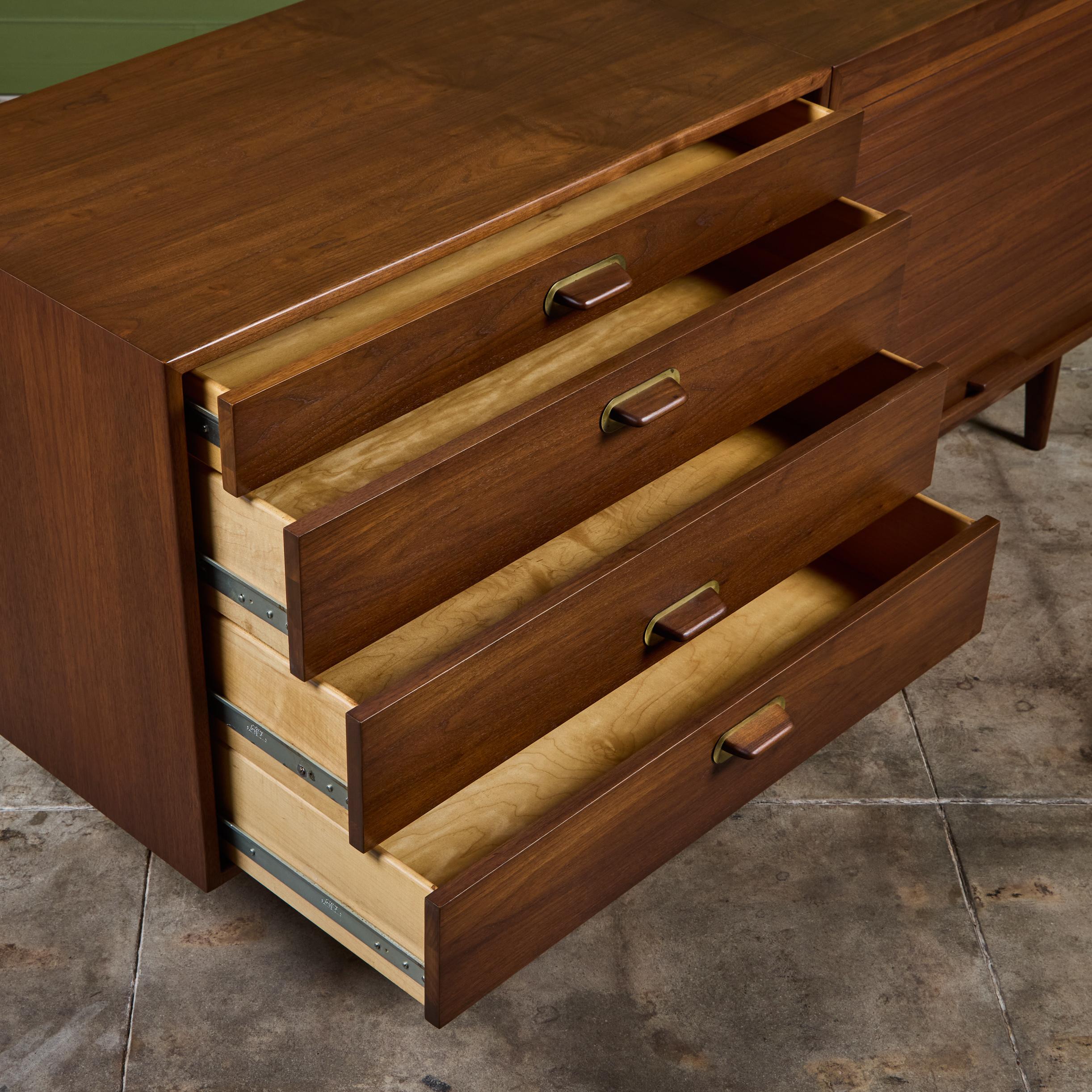 Walnut Credenza by Jens Risom For Sale 7