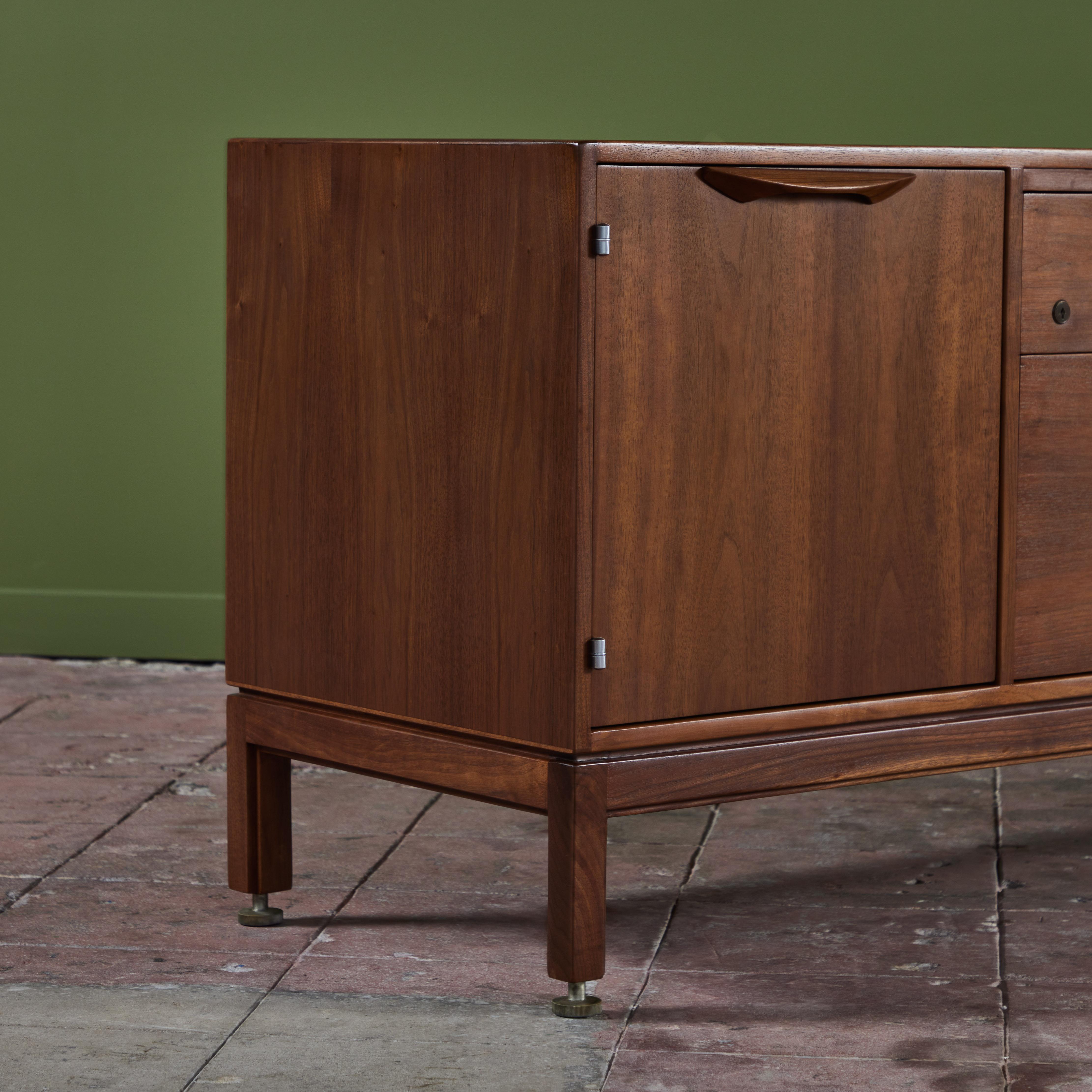 Walnut Credenza by Jens Risom For Sale 8