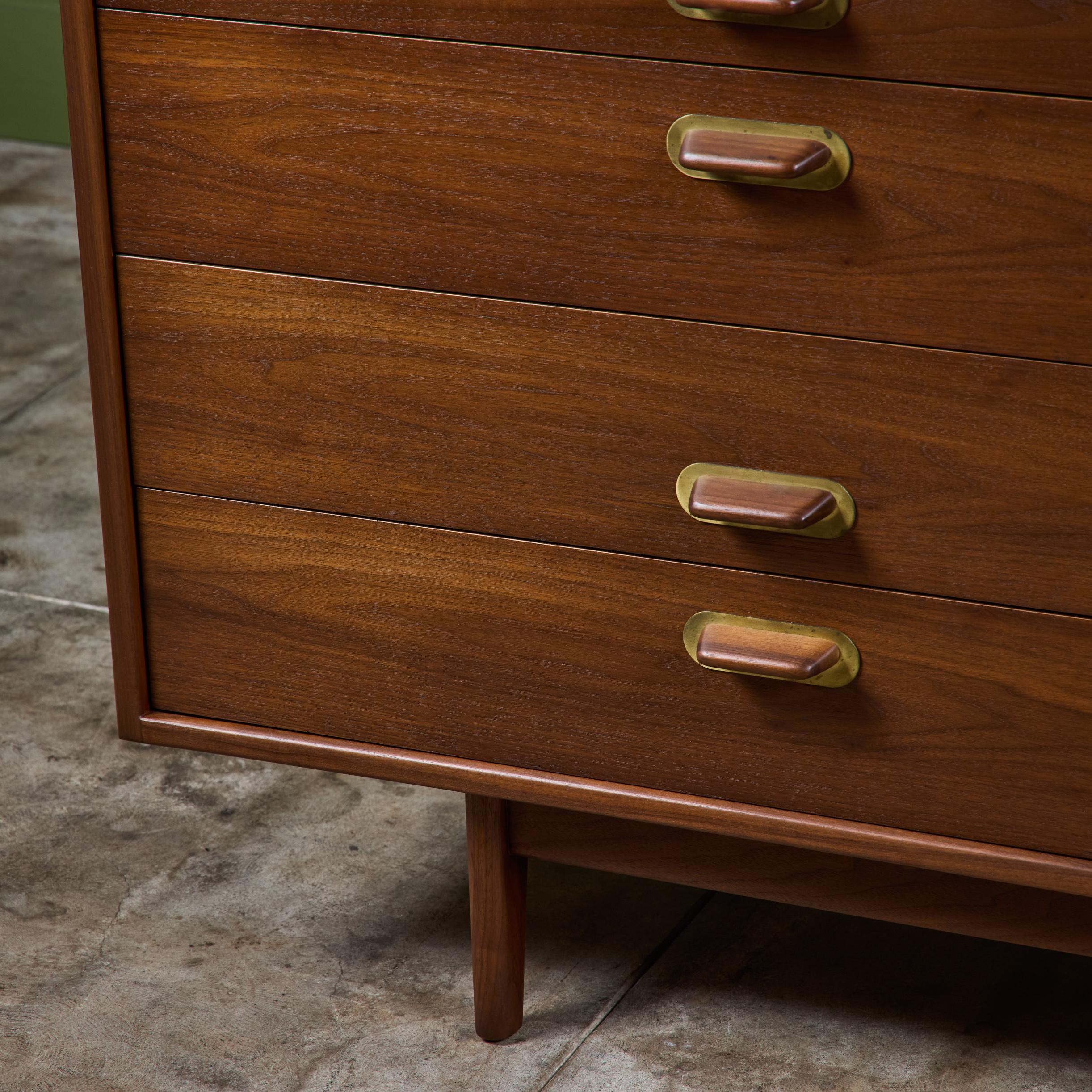 Walnut Credenza by Jens Risom For Sale 8