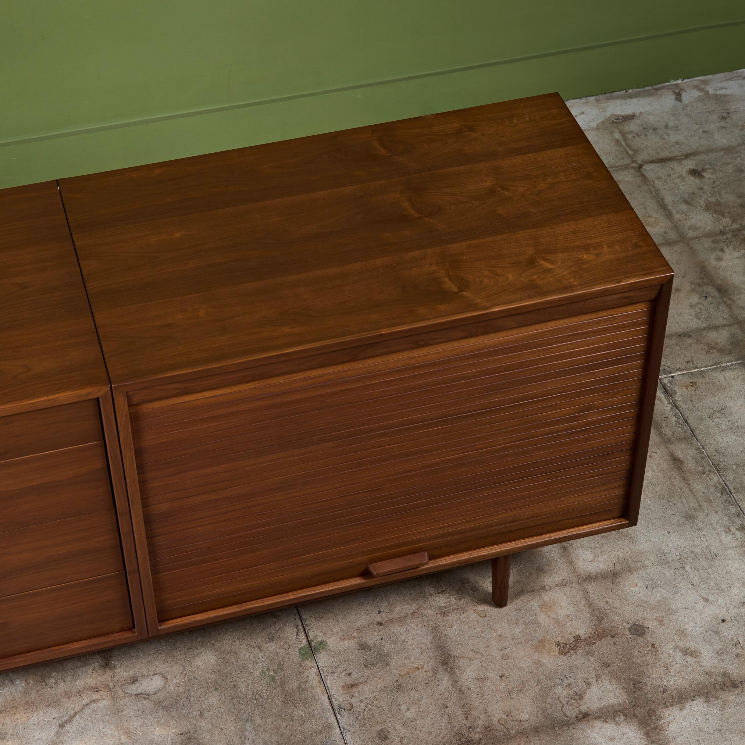 Walnut Credenza by Jens Risom For Sale 9