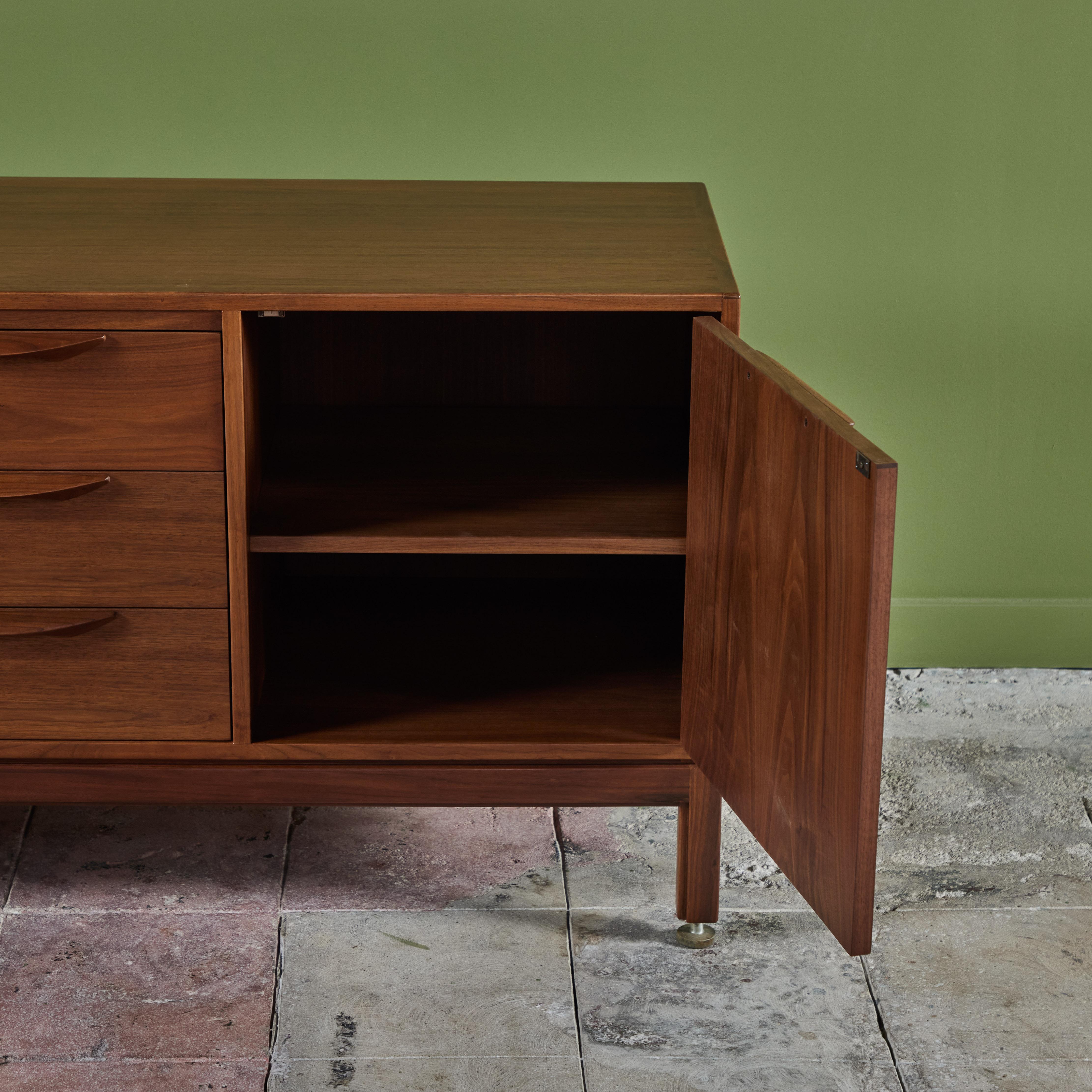 Walnut Credenza by Jens Risom For Sale 10