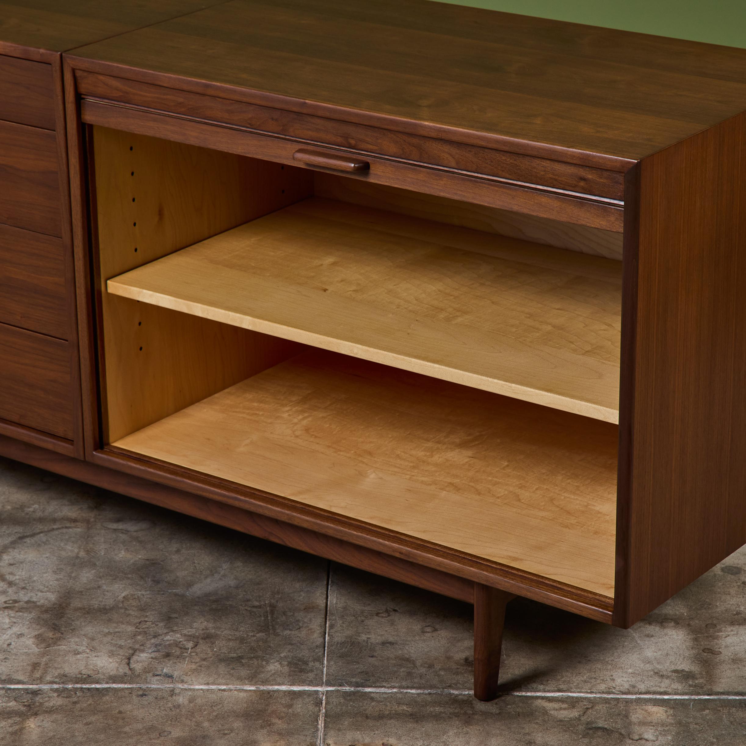 Walnut Credenza by Jens Risom For Sale 10
