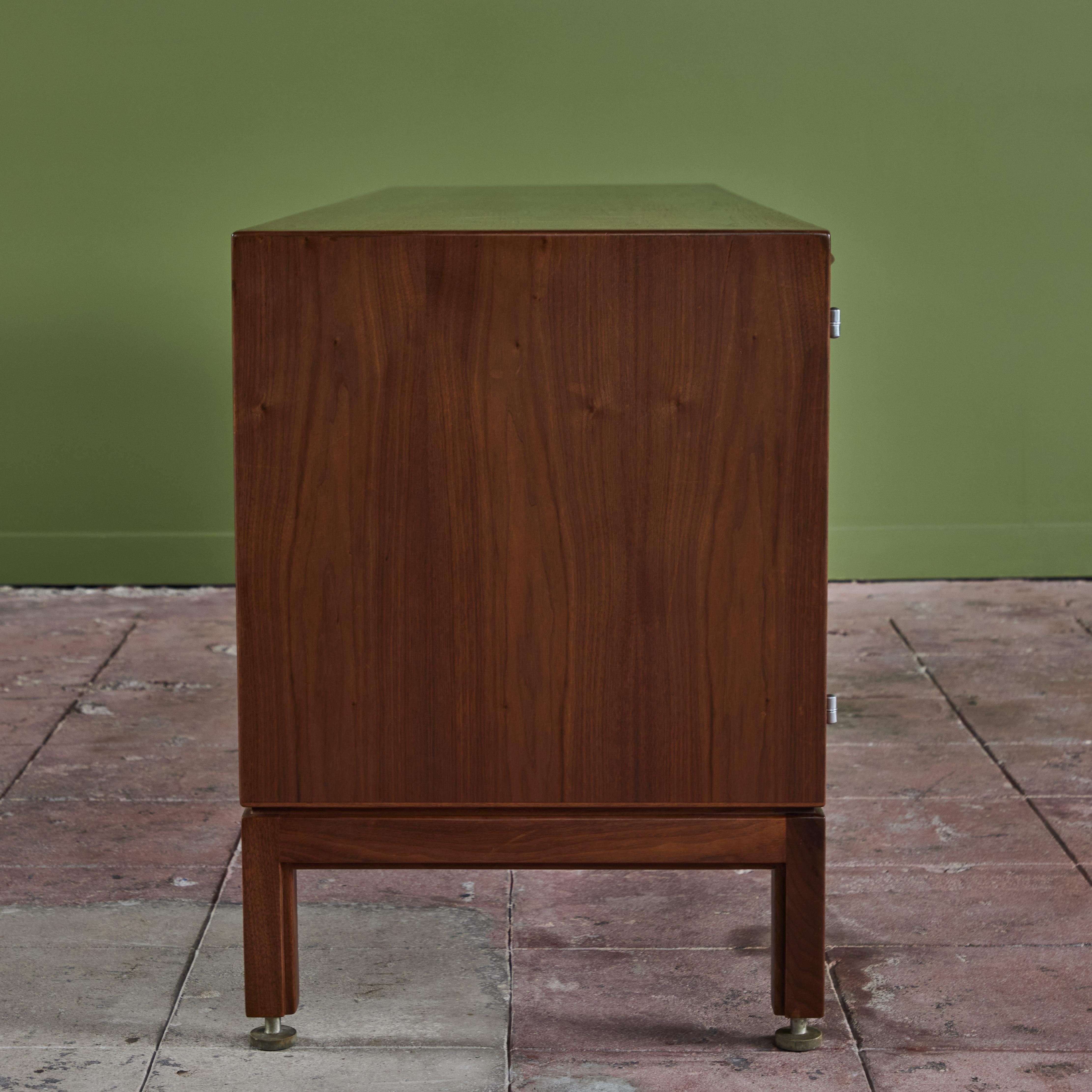 20th Century Walnut Credenza by Jens Risom For Sale