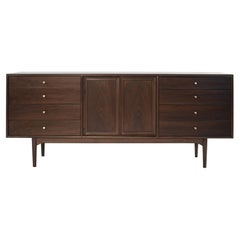 Walnut Credenza by Kipp Stewart for Drexel, circa 1950s
