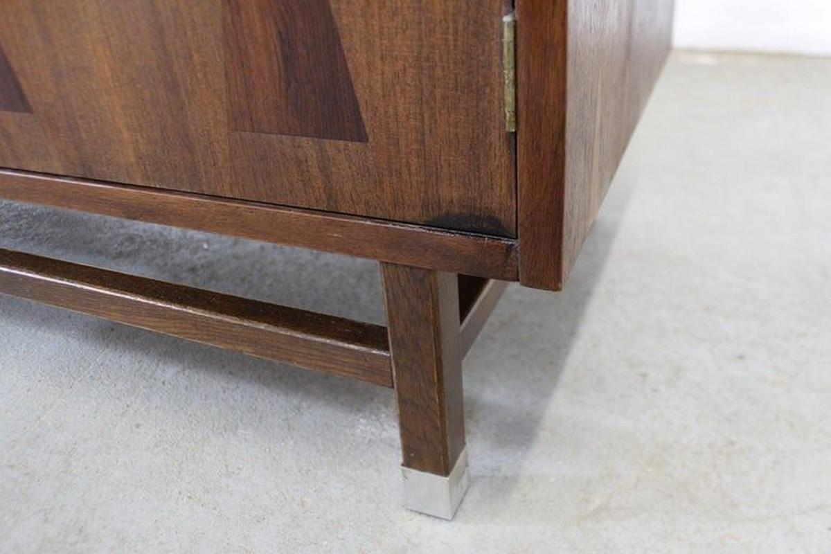 Metal Walnut Credenza by Paul Browning for Stanley Furniture