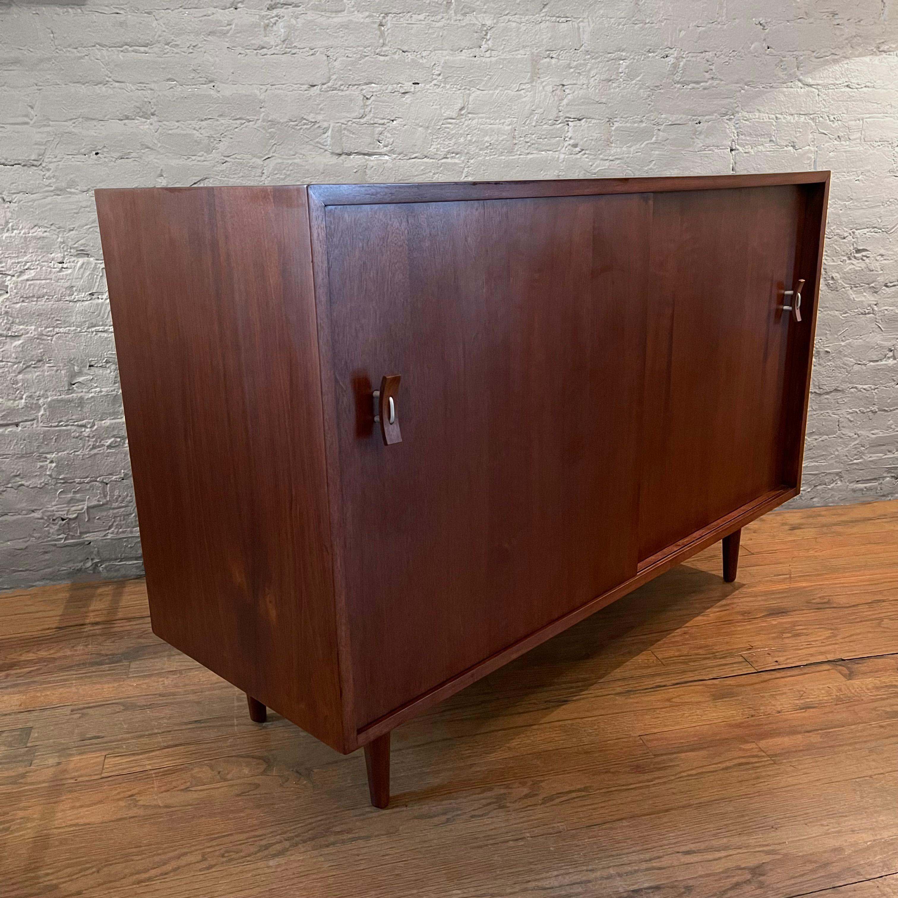 20th Century Walnut Credenza by Stanley Young for Glenn of California
