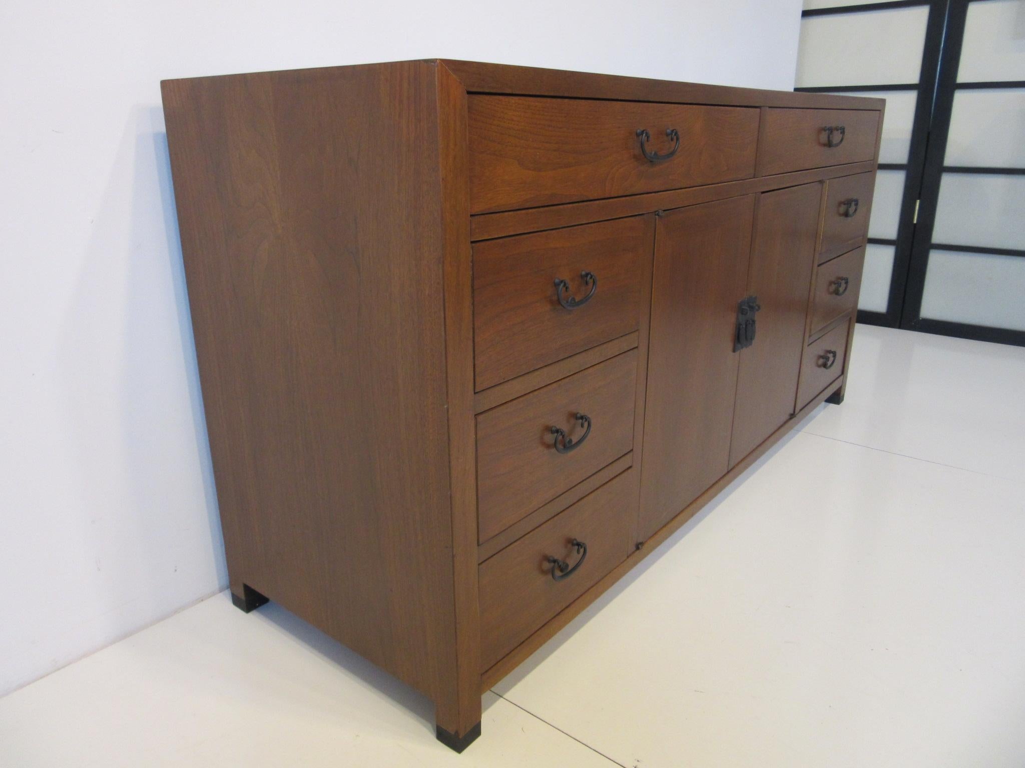20th Century Walnut Credenza / Cabinet by American of Martinsville