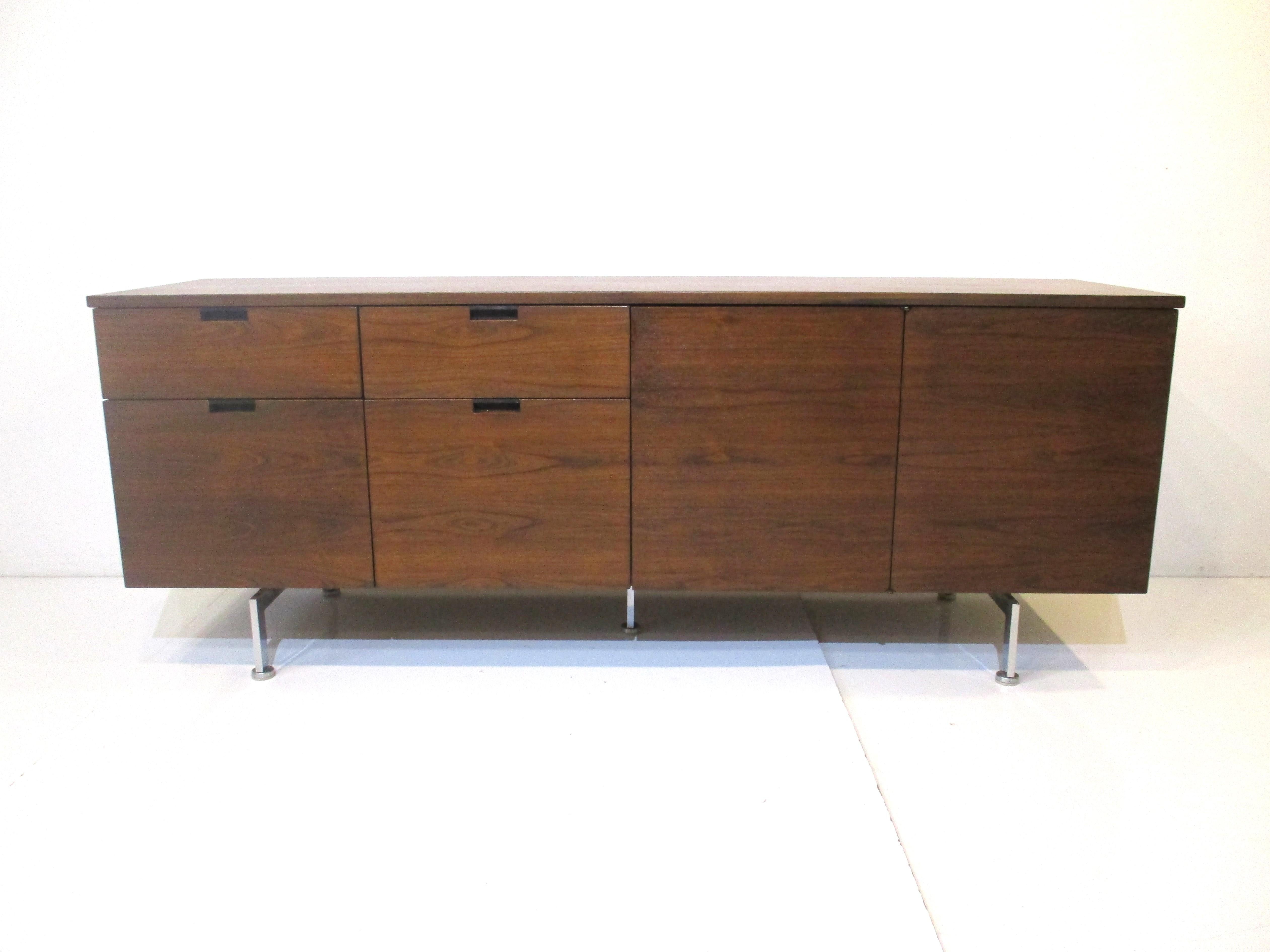Walnut Credenza in the style of Knoll by Robert John 9