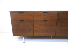 Walnut Credenza in the style of Knoll by Robert John