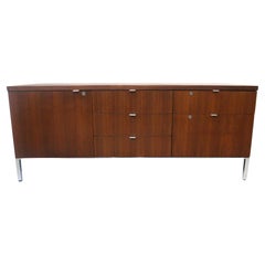Walnut Credenza in the Style of Knoll / Herman Miller