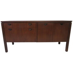 Walnut Credenza or Server in the Style of Jens Risom