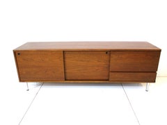 Walnut Credenza Sideboard in the Style of George Nelson / Herman Miller