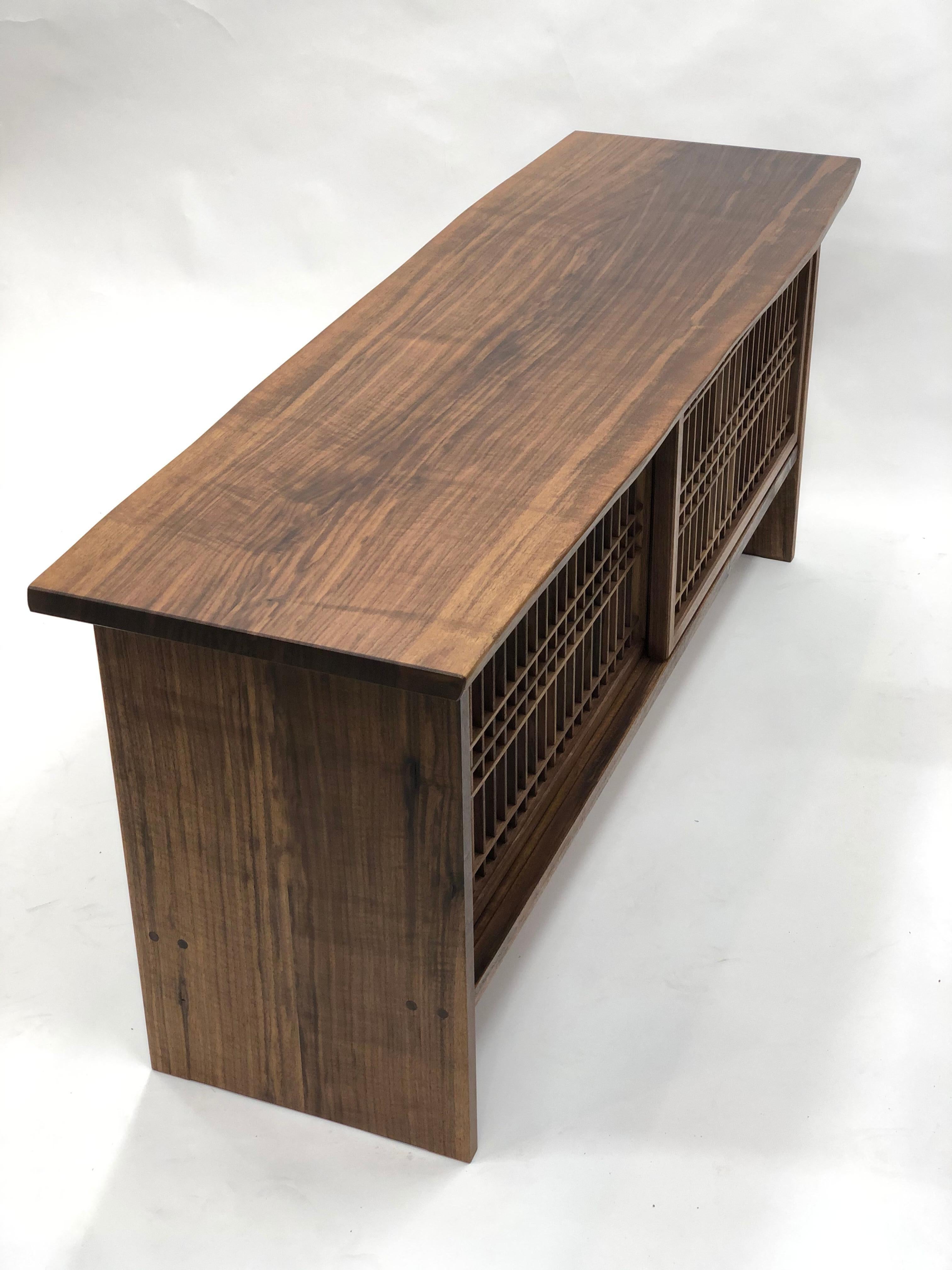 Walnut Credenza with Sliding Shoji Doors For Sale 5