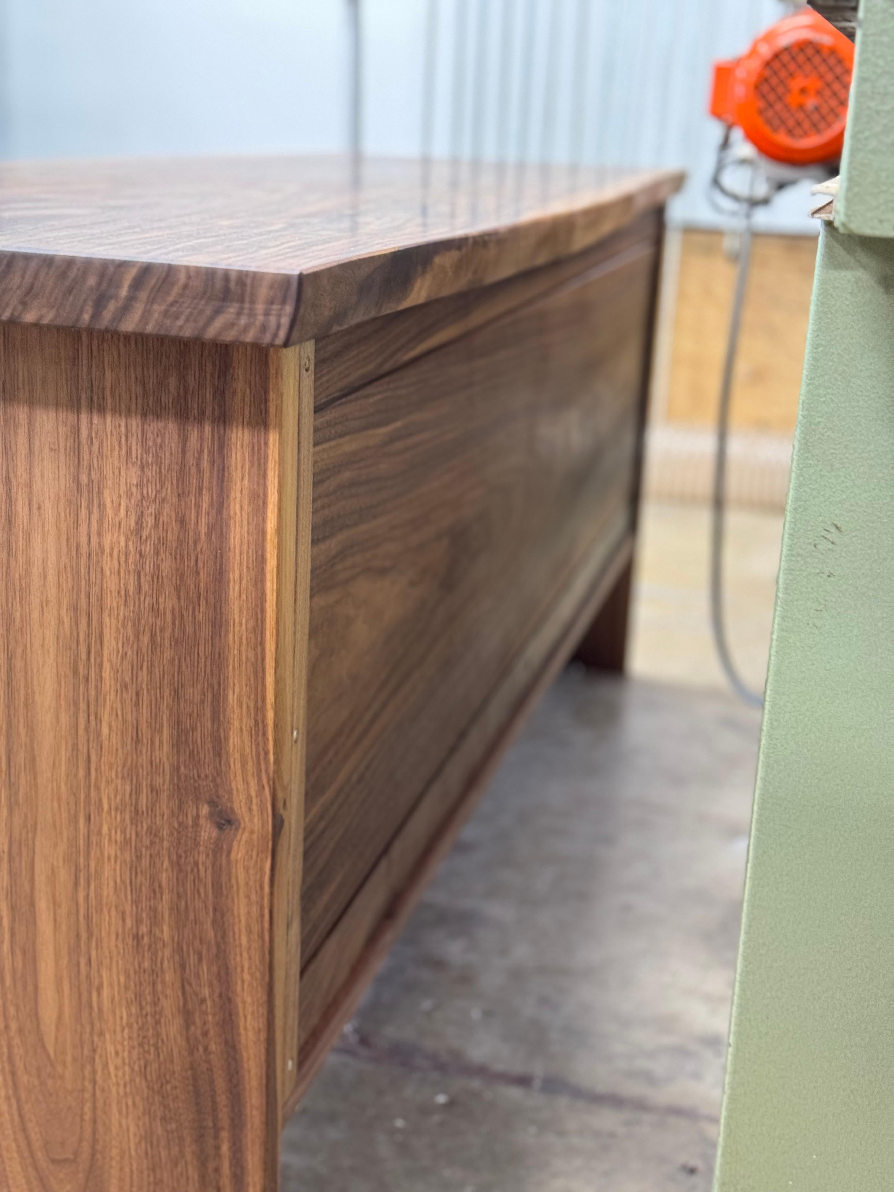 Walnut Credenza with Sliding Shoji Doors For Sale 1