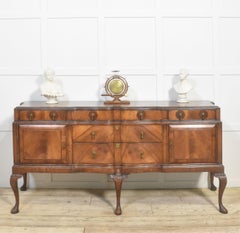 Walnut crossbanded Queen Ann sideboard