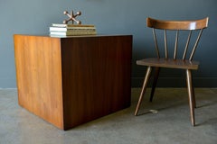 Walnut Cube Table from the Private Collection of Julius Shulman, circa 1955