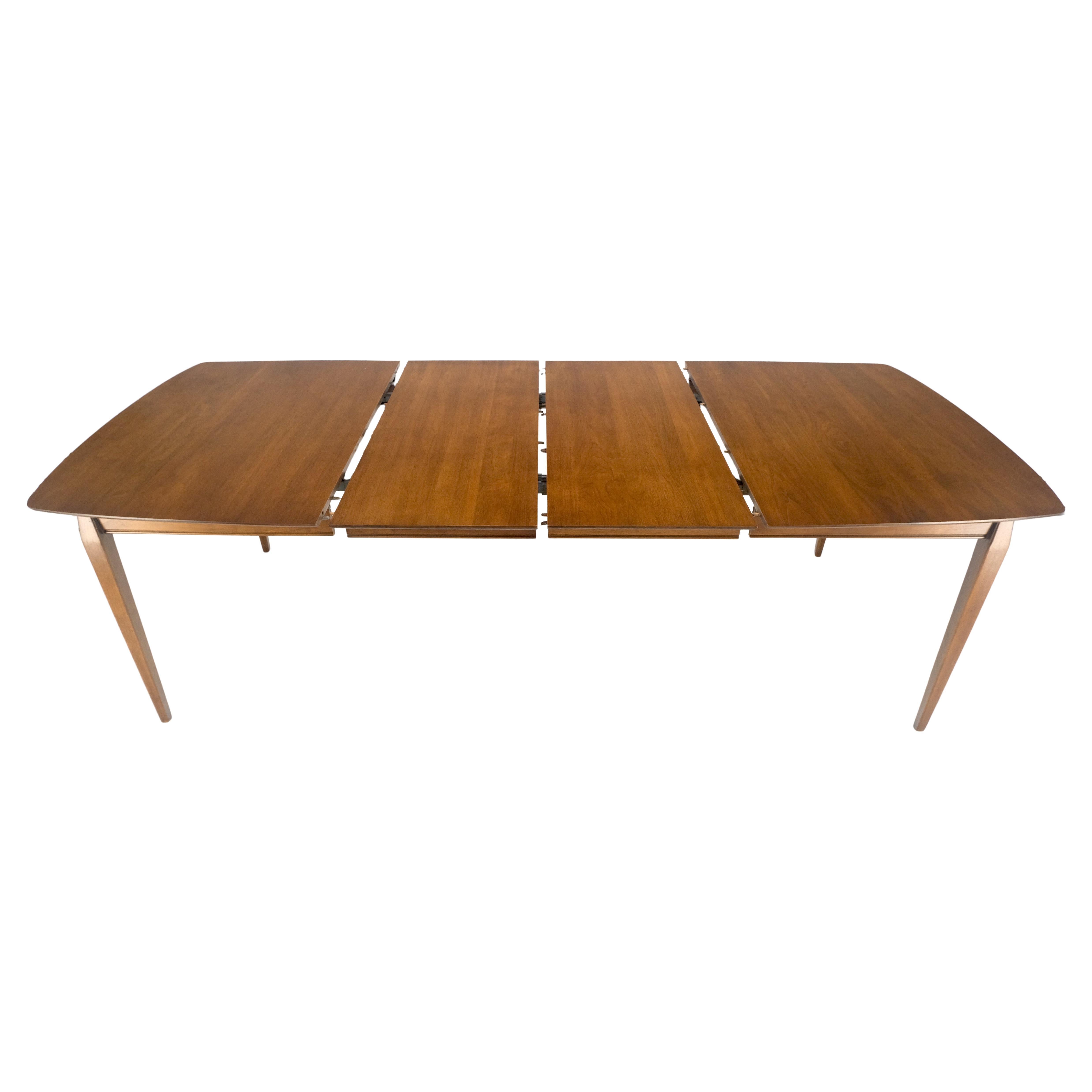Nussbaum Dänisch Mid Century Modern Tapered Leg 2 Bretter 58" lang Esstisch MINT