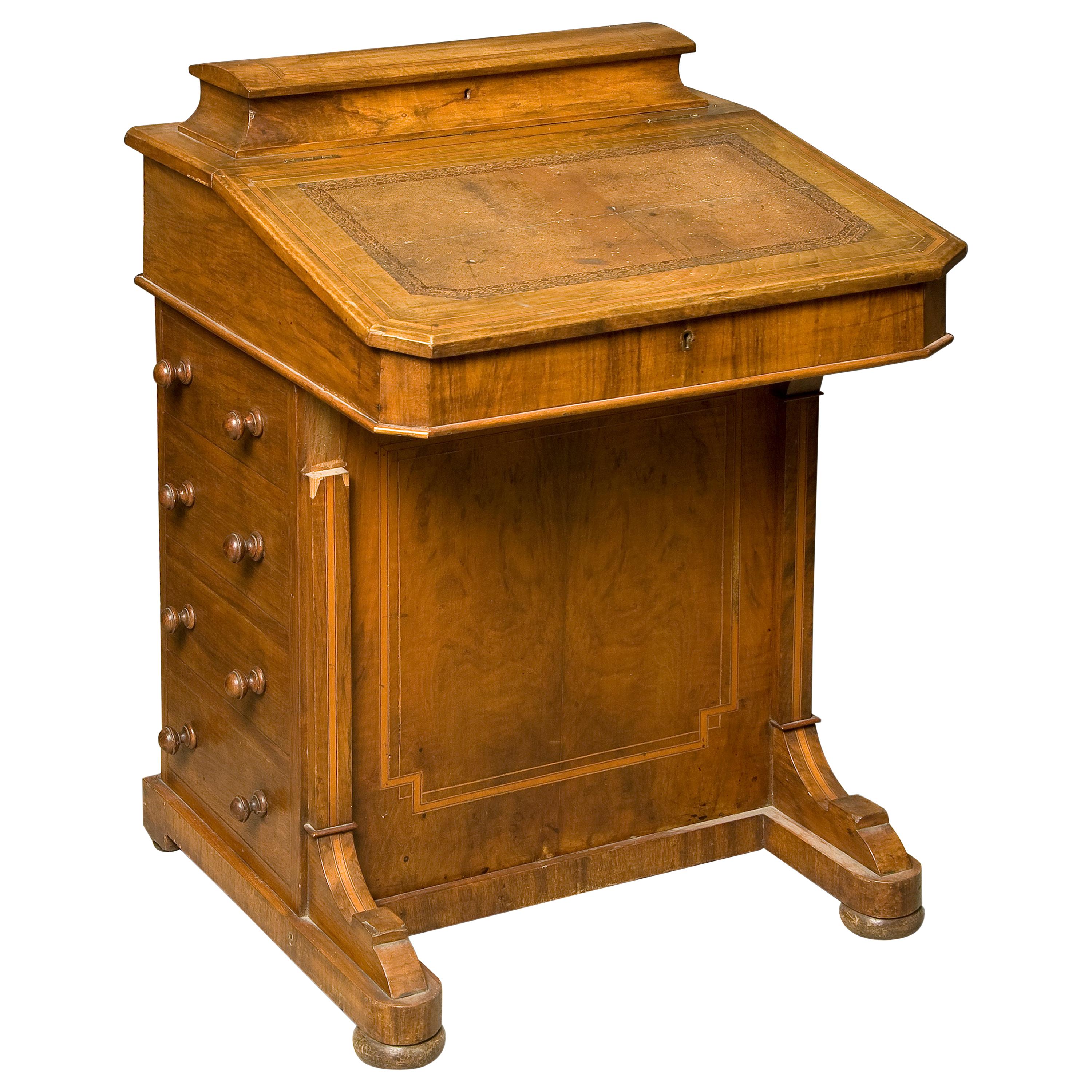 Walnut Davenport Desk, England, 19th Century