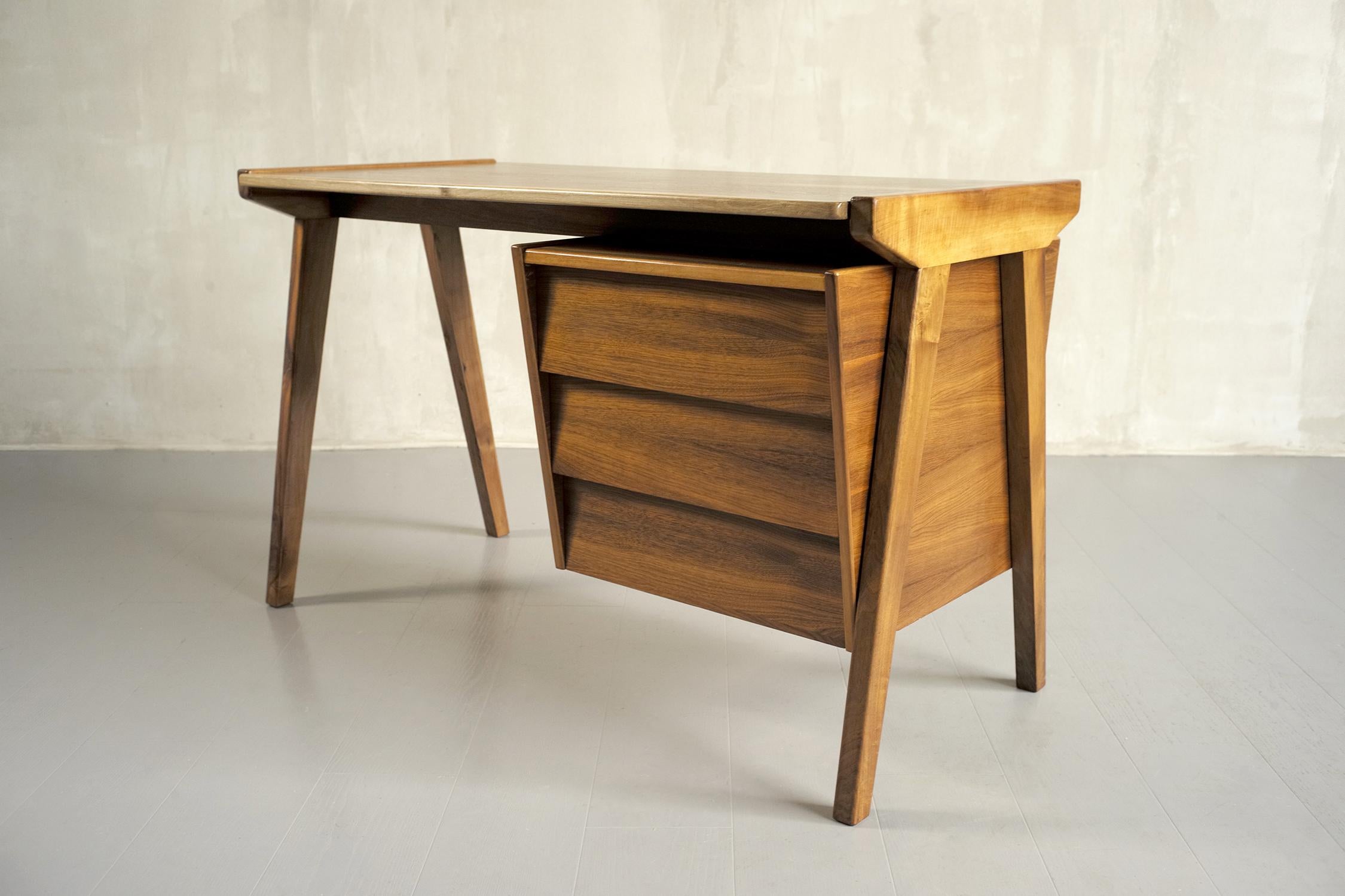Mid-Century Modern Walnut Desk, 1960