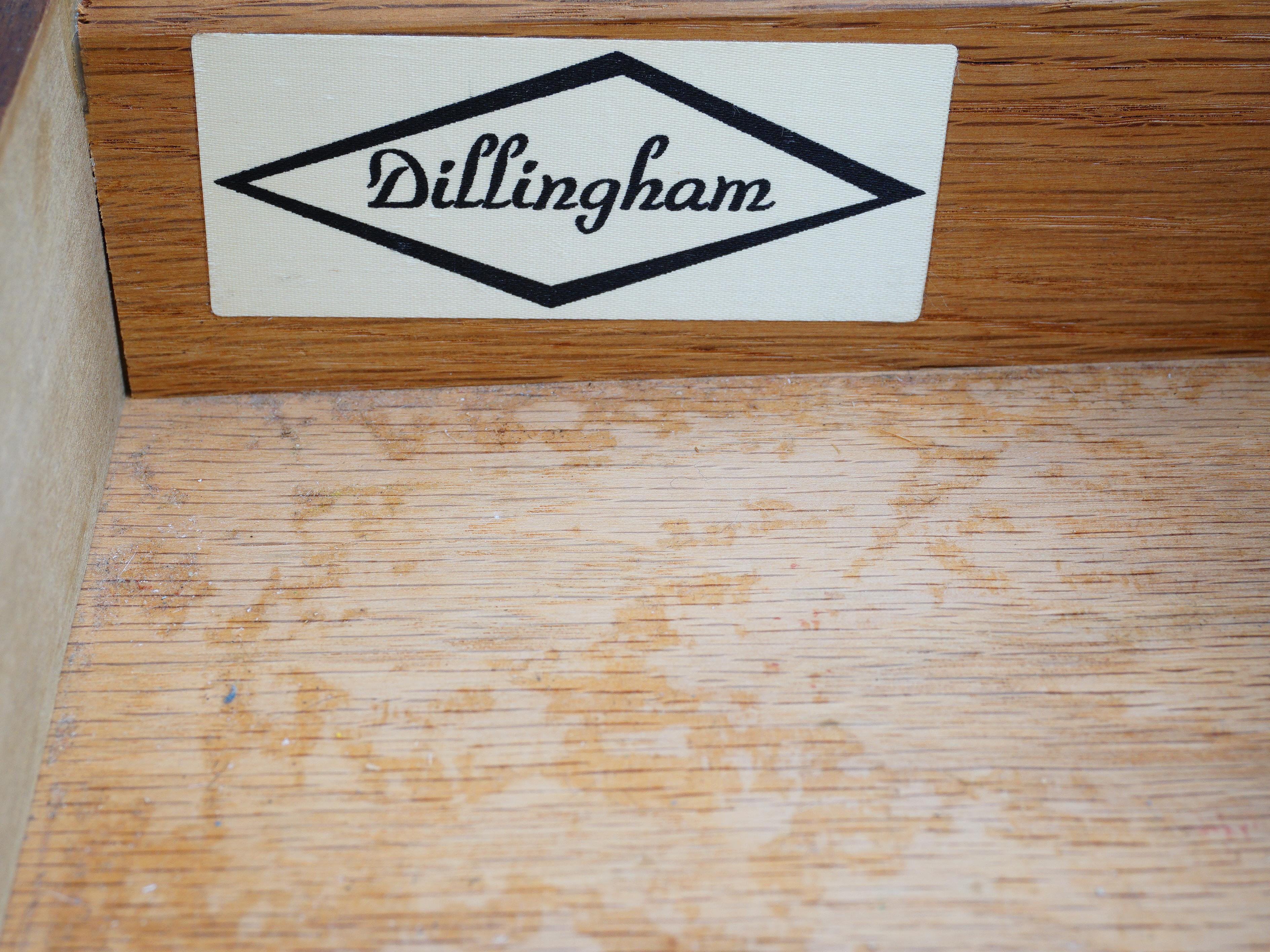 Glass Walnut Desk by Dillingham Furniture, 1960s