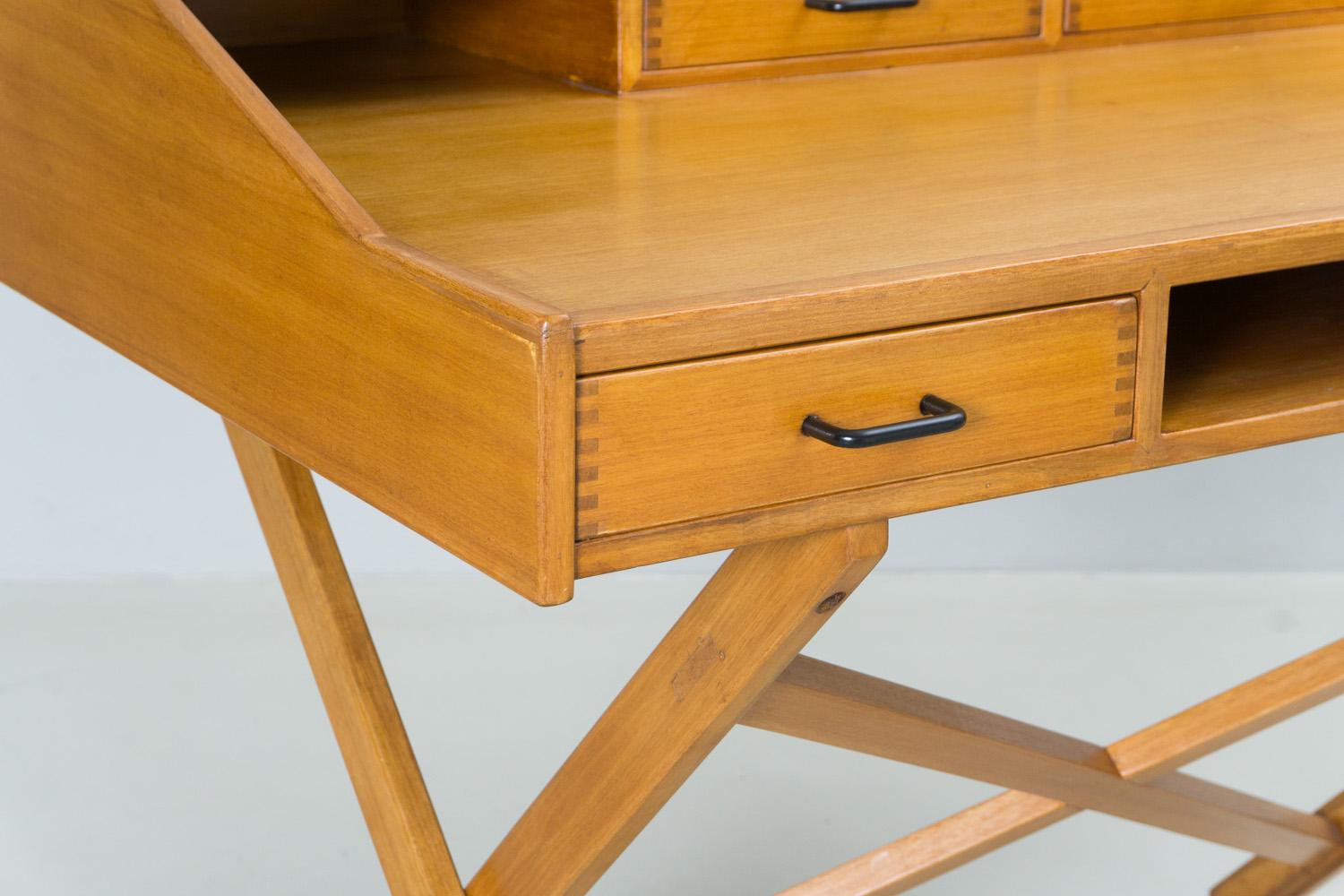 Walnut Desk by Gianfranco Frattini, 1956 1