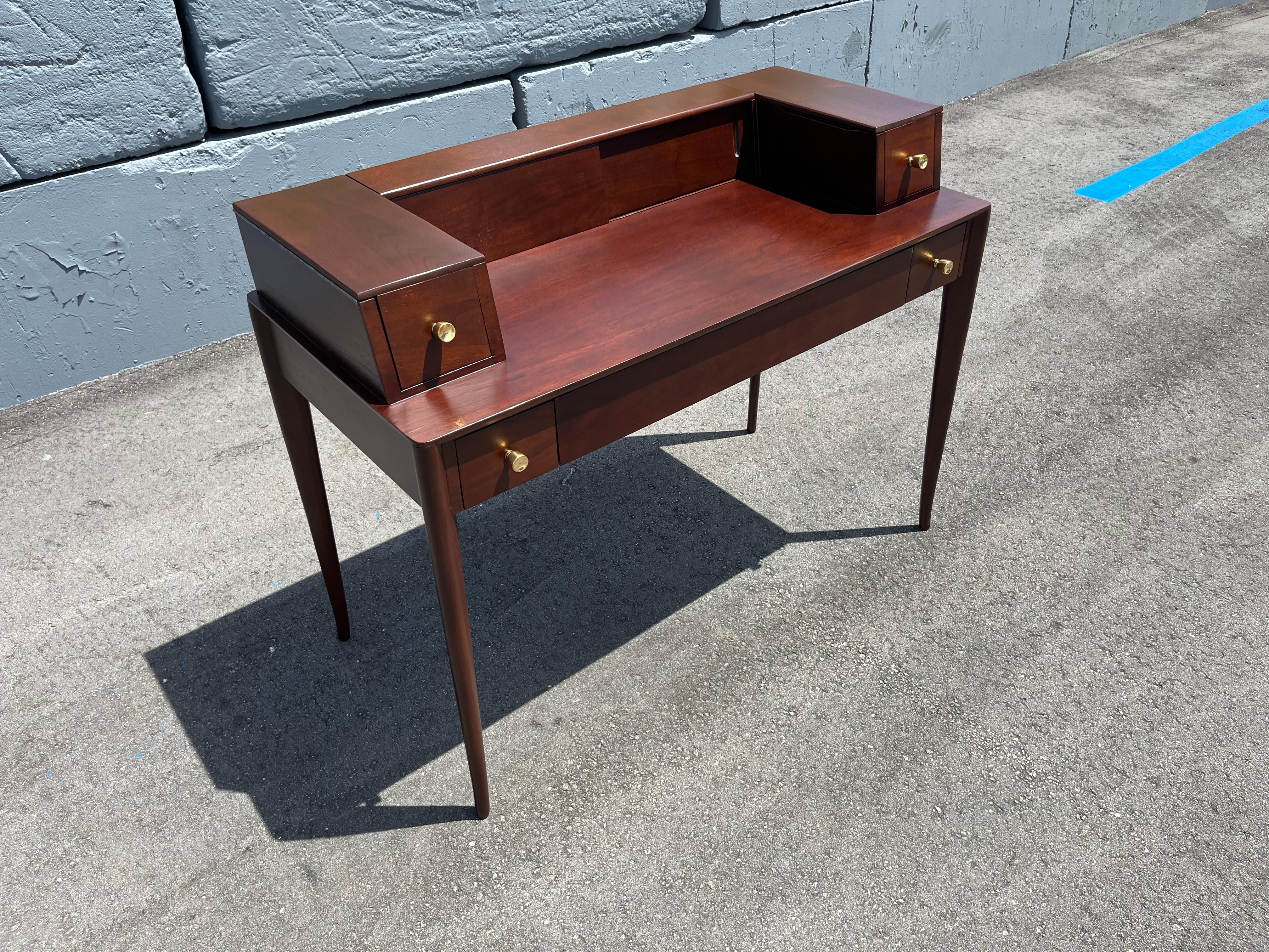 Mid-Century Modern Walnut Desk by T.H.Robsjohn-Gibbings for Widdicomb For Sale