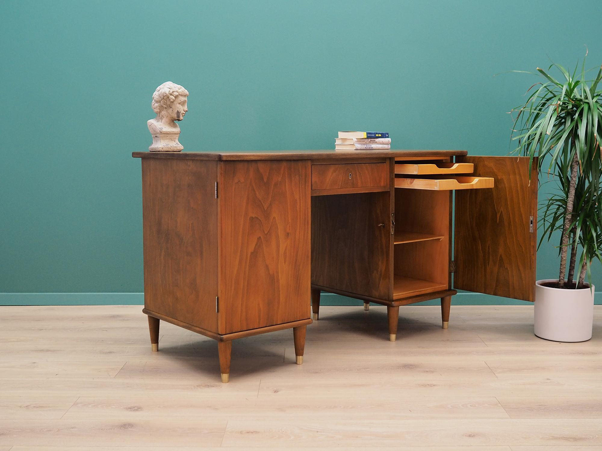 Veneer Walnut Desk, Danish Design, 1970 For Sale